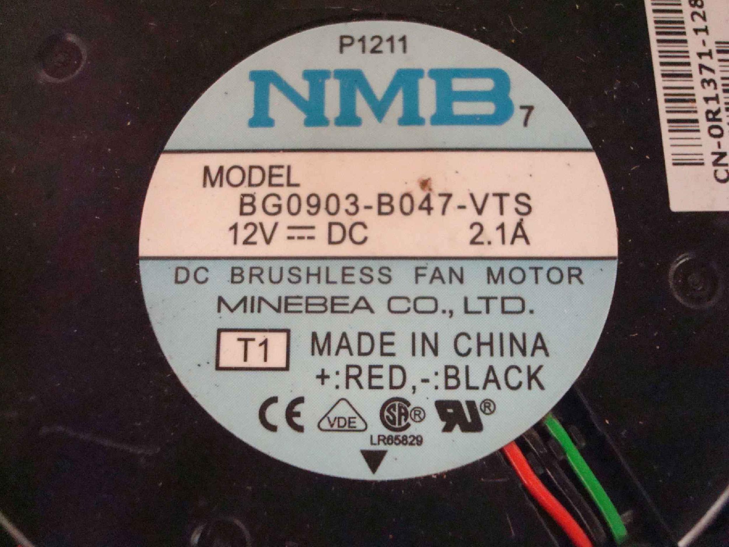 NMB BG0903-B047-VTS 92 X34MM BLOWER SERVER FAN 12V 2.1A 3PIN 717