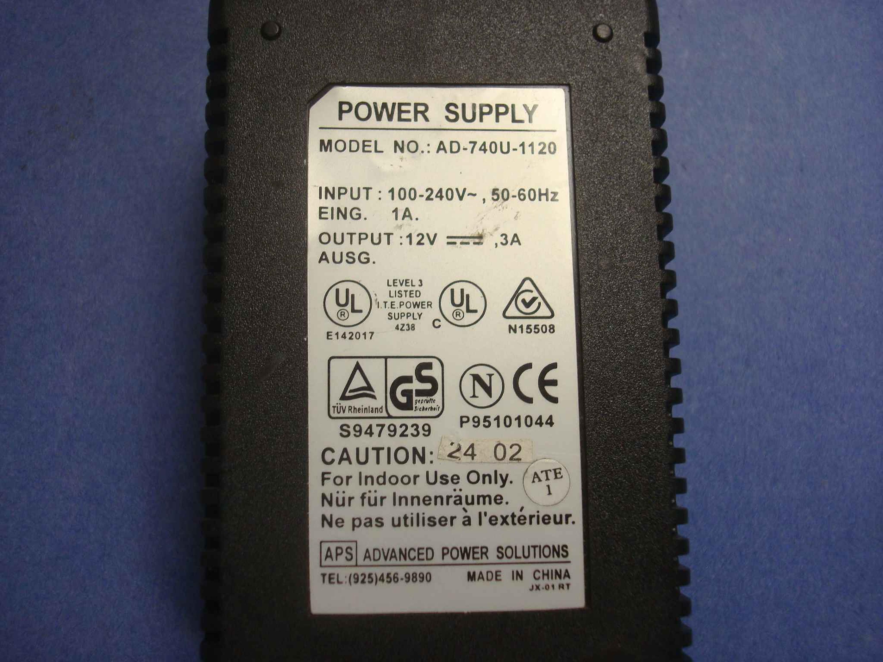 APS AD-740U-1120 13.8V 2.8A AD-740U-1138 AC POWER ADAPTER FOR CISCO 1600 ROUTER