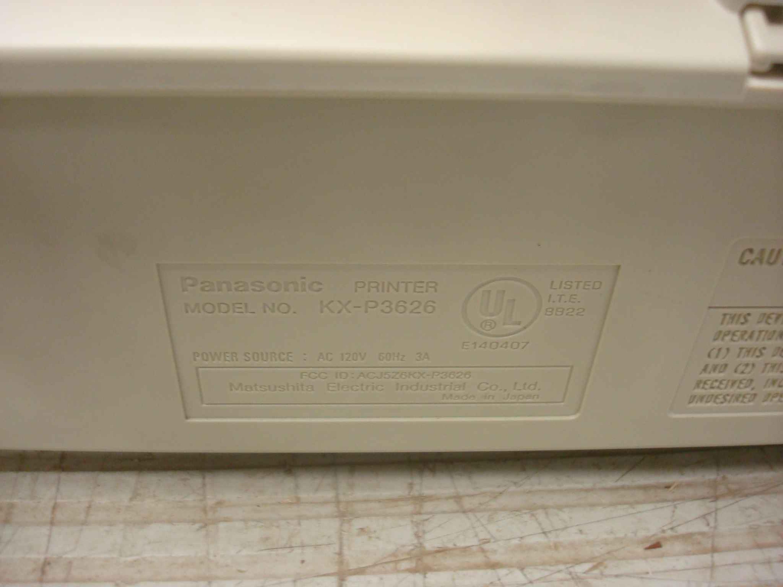 PANASONIC KX-P3626 PULLED PRINTHEAD FACTORY REFURB - SLIGHT CHIP IN PLASTIC COVER