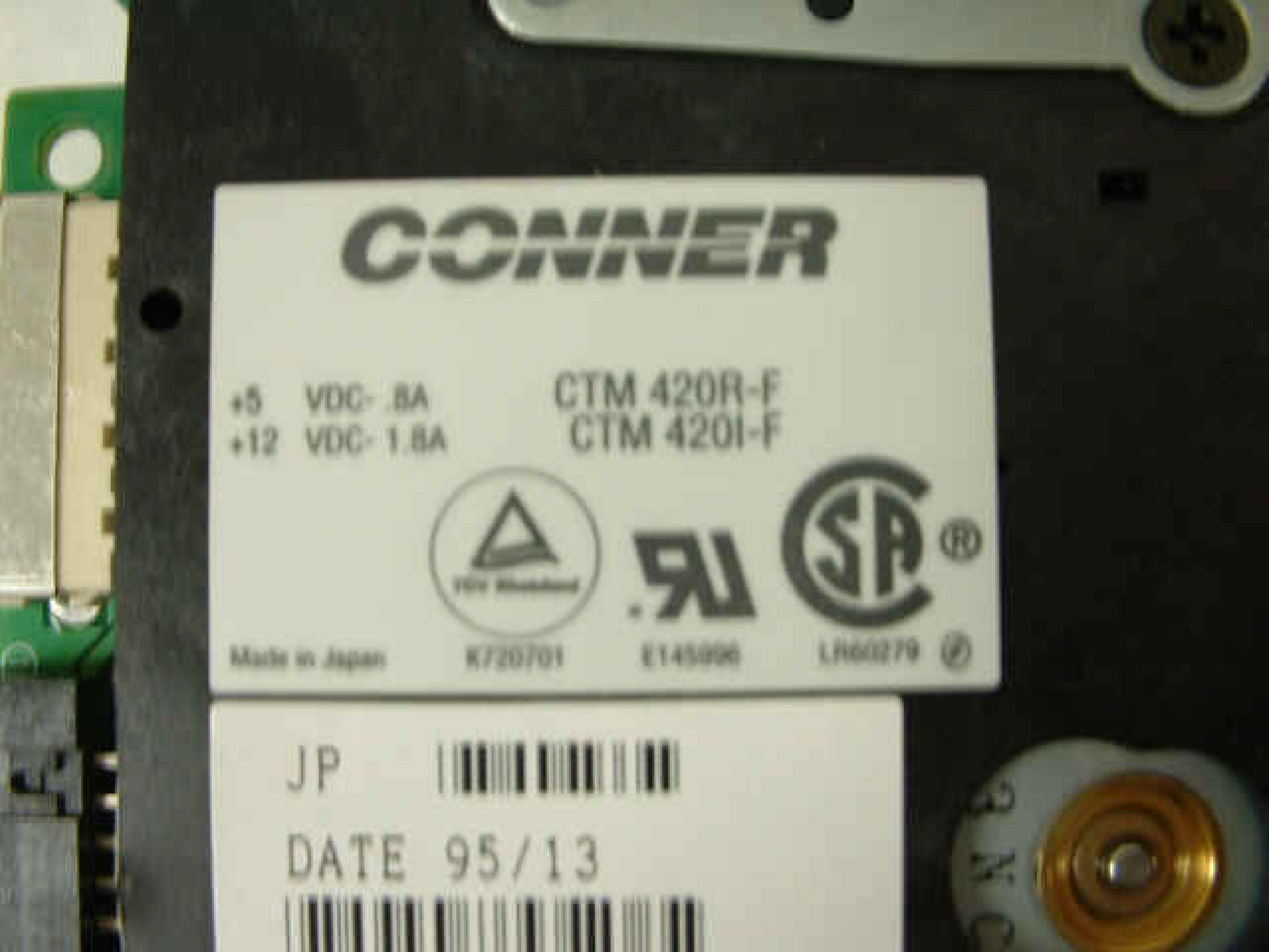 CONNER / SEAGATE CTM 420R-F MOUNTAIN RETAIL BOX 420MB INTERNAL TAPE DRIVE