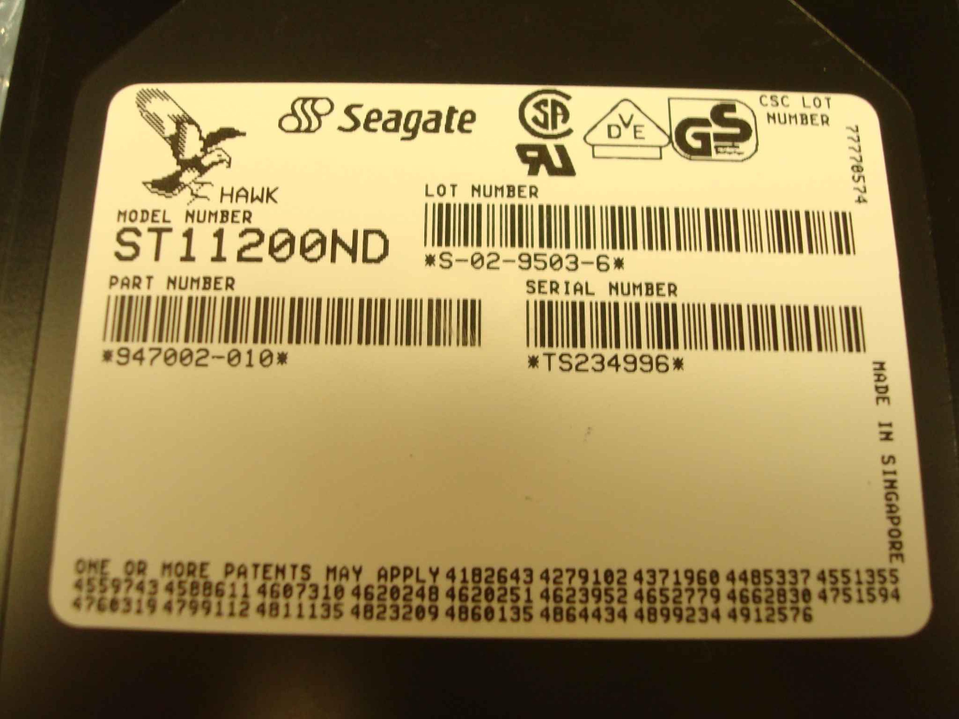 SEAGATE ST11200ND 1.05GB 3.5INCH DIFFERENTIAL SCSI