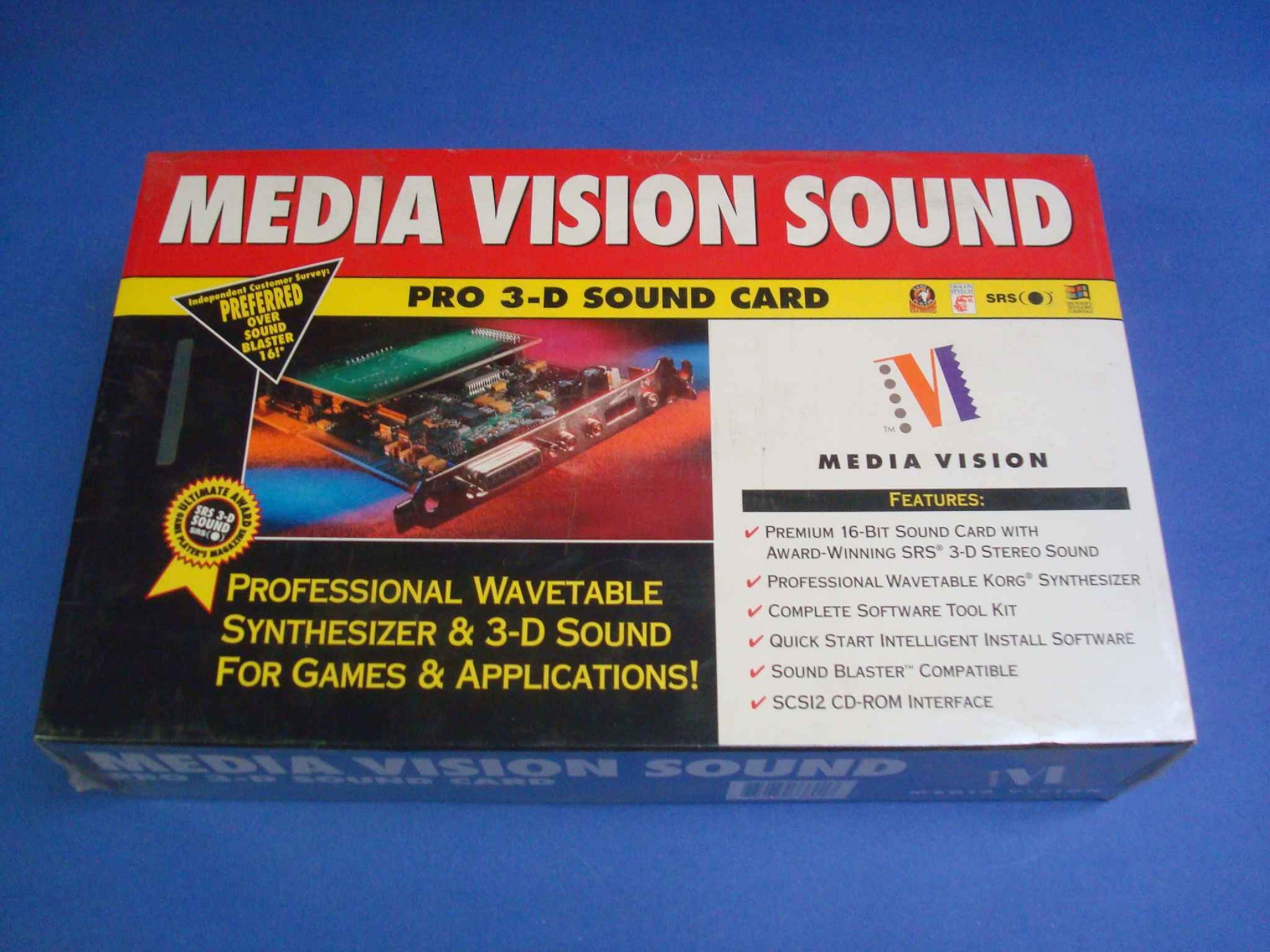 MEDIA VISION 3DWAVE MEDIA VISION PRO 3 D SOUND CARD