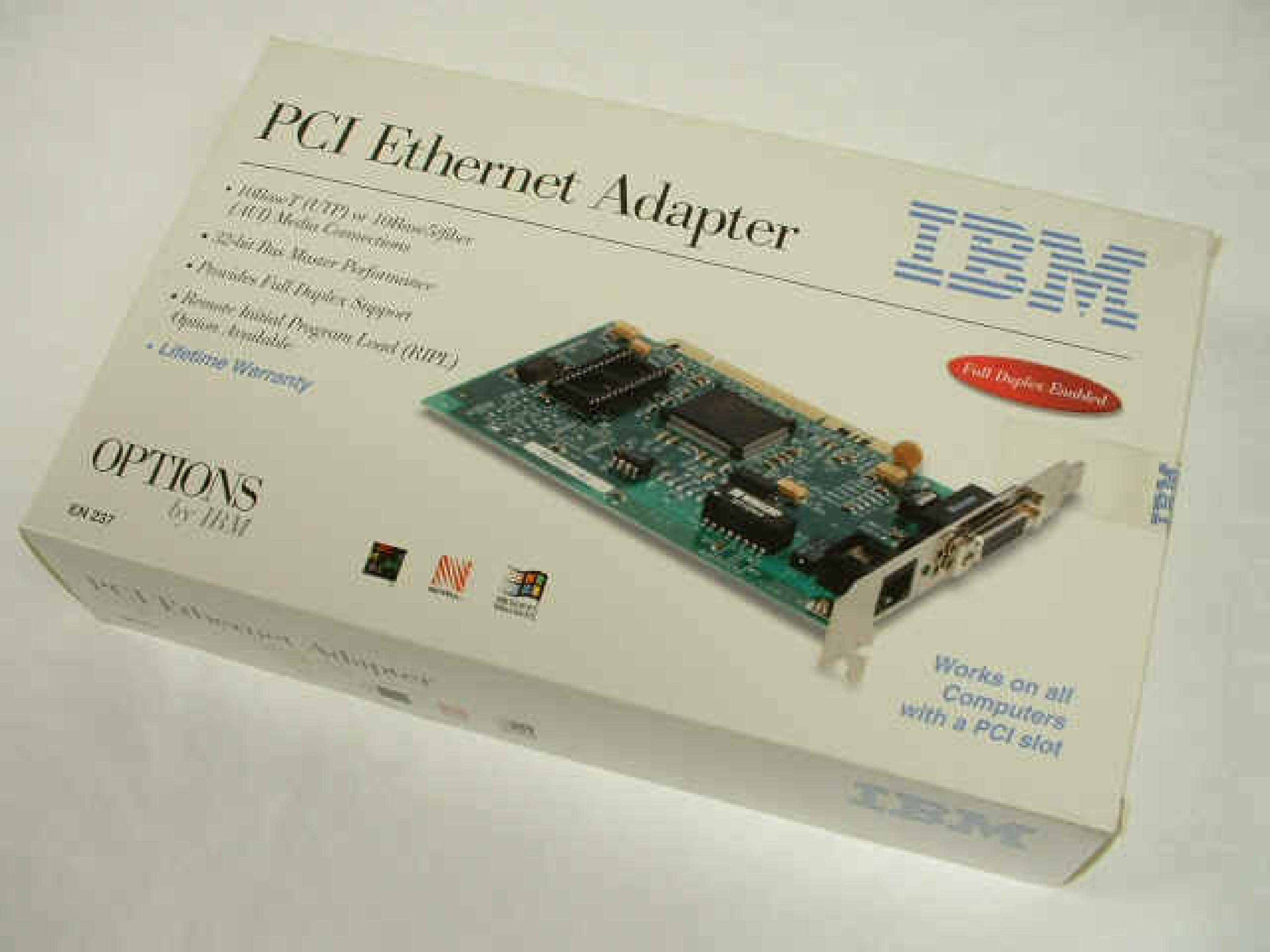 IBM 85H6562 PCI BUSMASTERING ETHERNET 10BT AUI WITH AMD PCNET-PCI III AM79C970RKC PROCESSOR