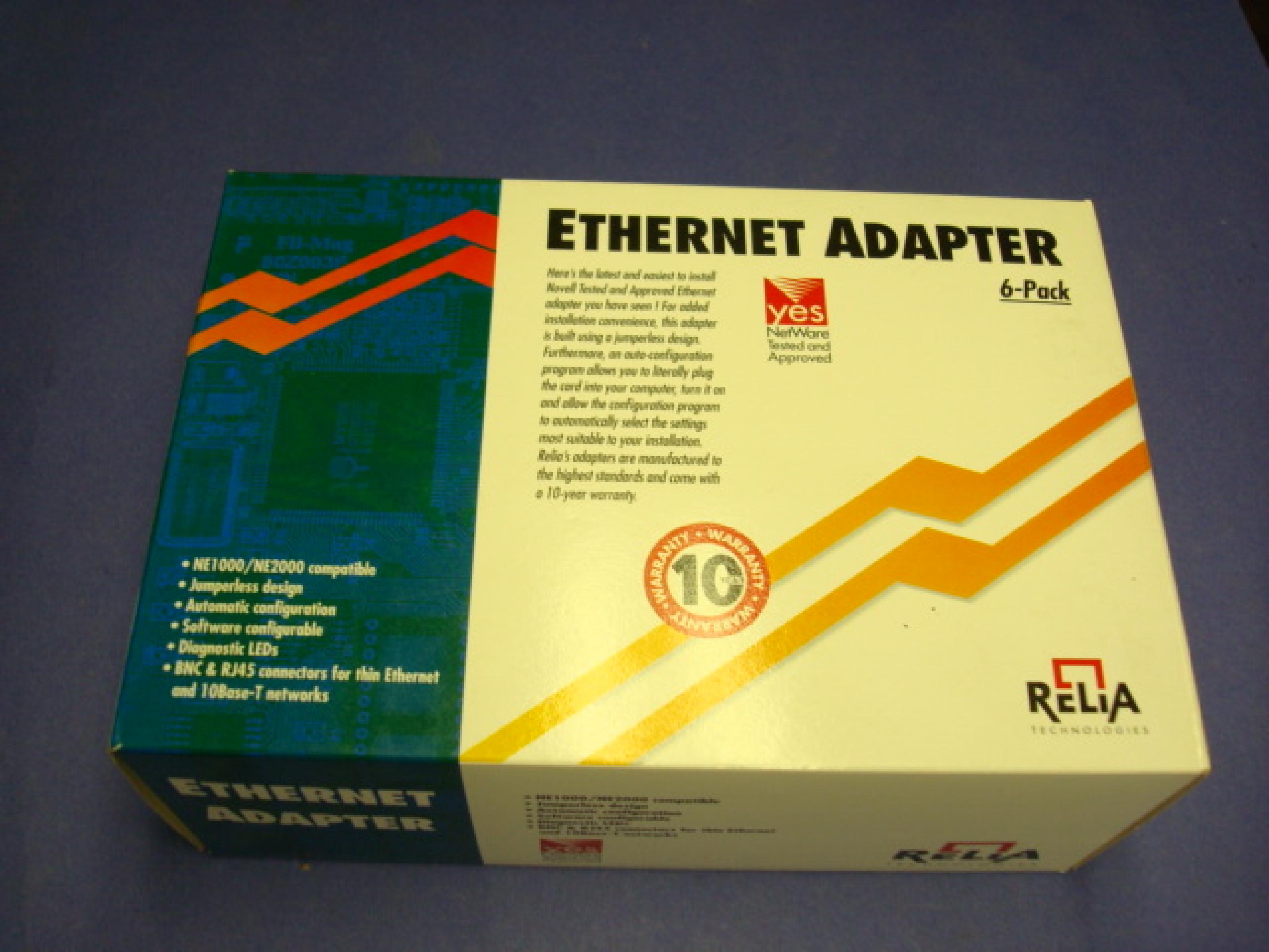 RELIA 94-102000-00 ISA ETHERNET 10BASE-T & COAX NIC