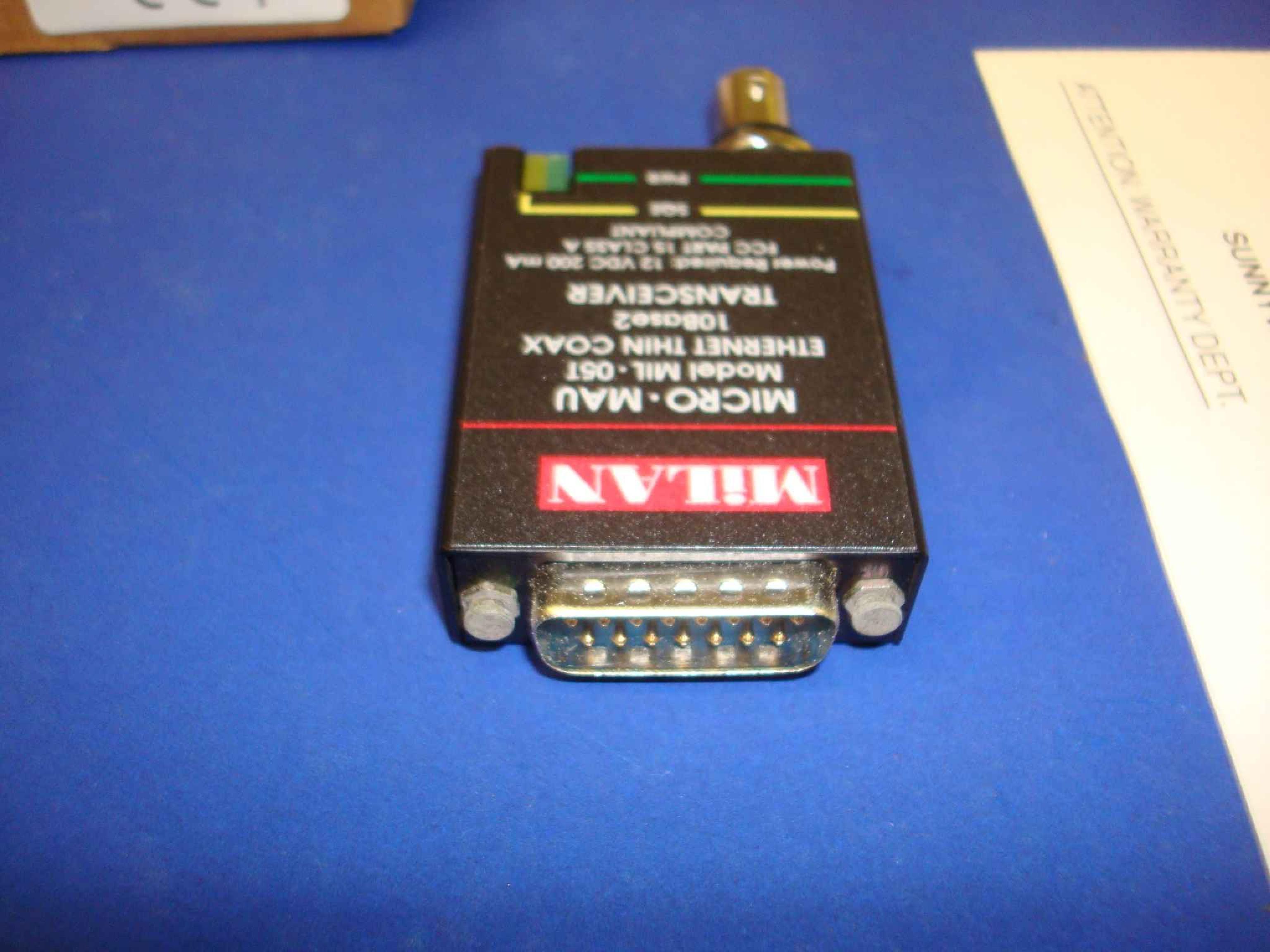 MILAN MIL-O5T ETHERNET THIN COAX 10BASE2 TRANSCEIVER MICRO MAU