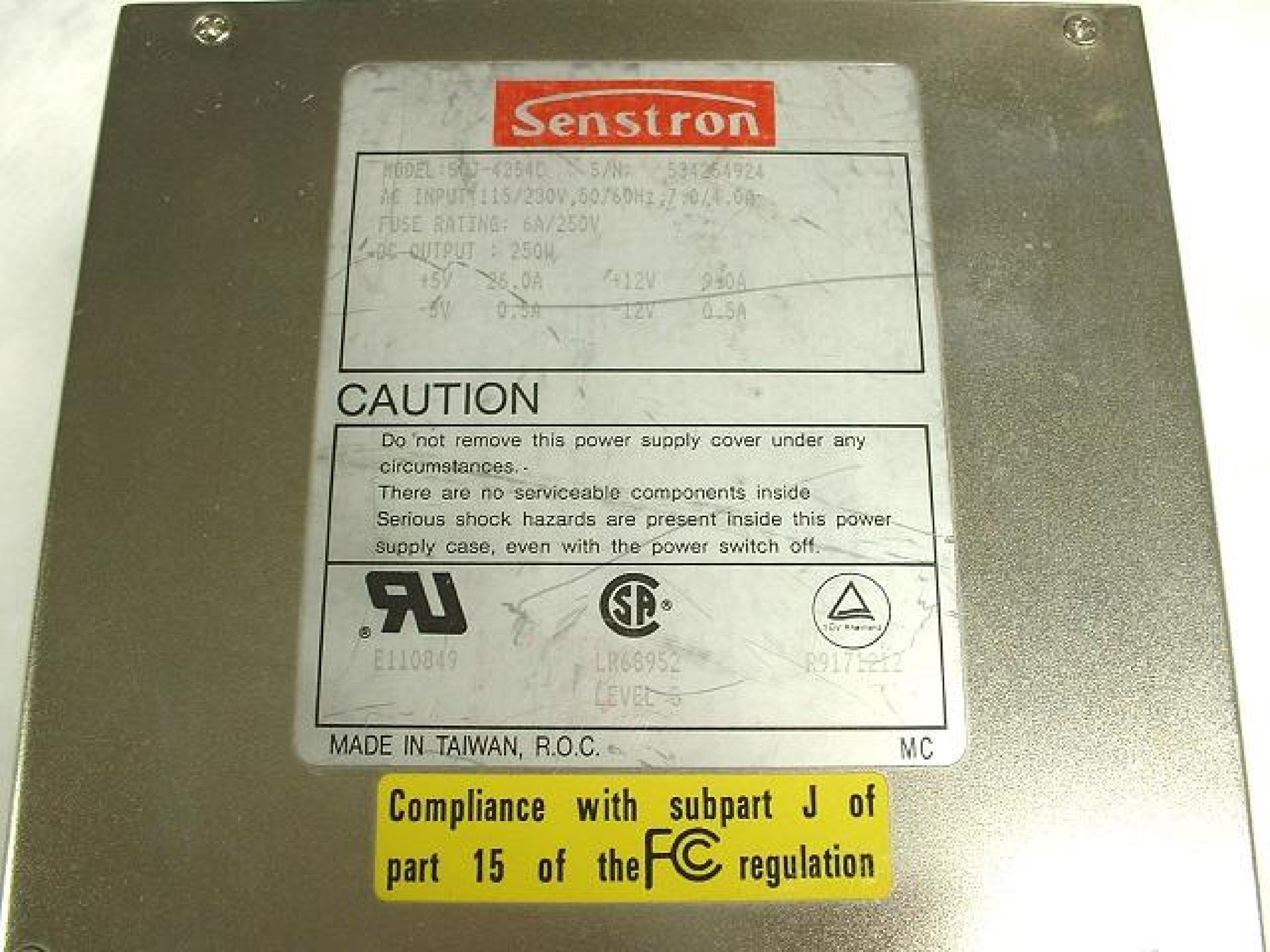 SENSTRON SQJ-4254C CLONE AT POWER SUPPLY