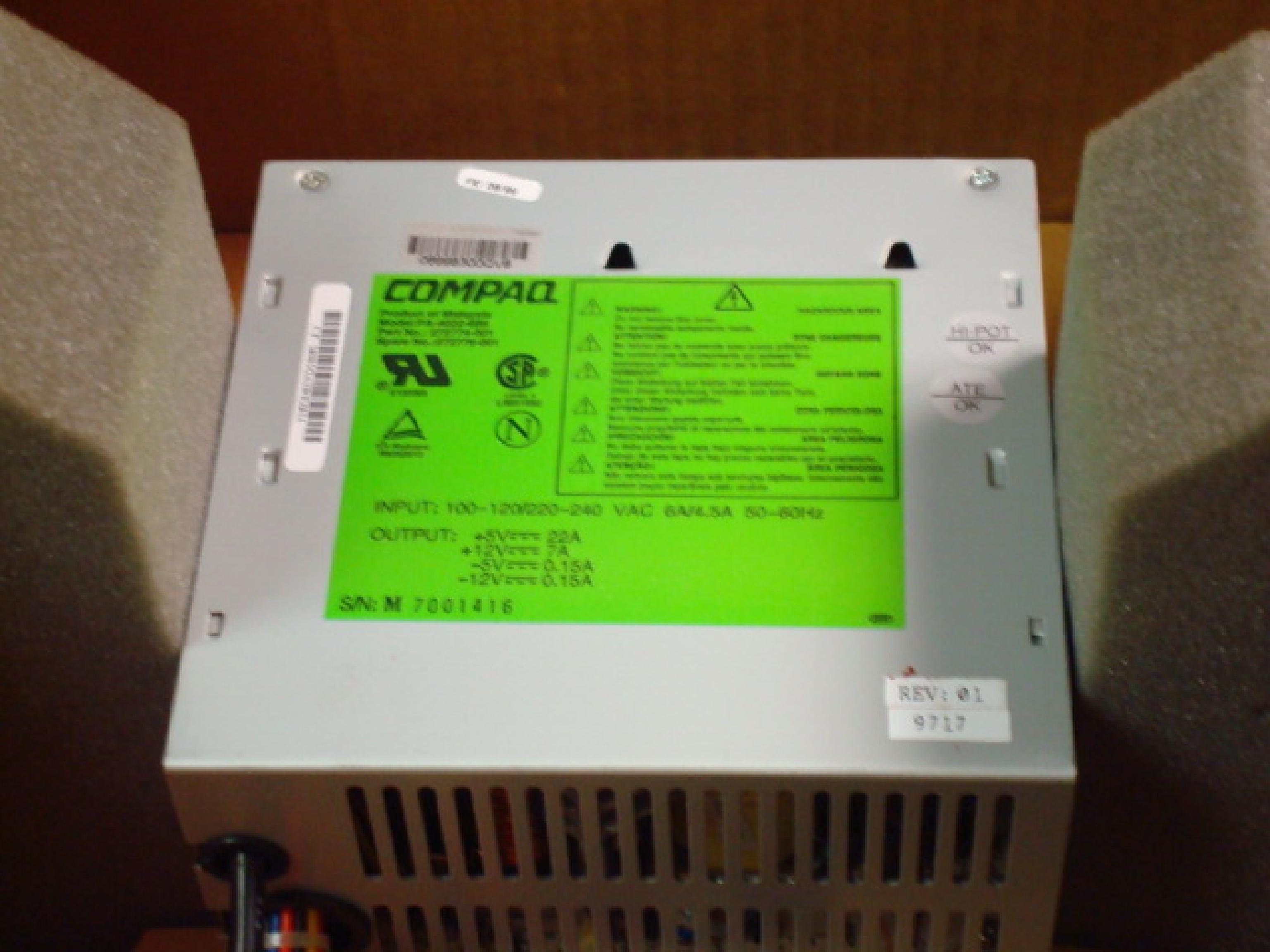 COMPAQ / HEWLETT PACKARD / HP 272774-001 POWER SUPPLY FACTORY BOXED