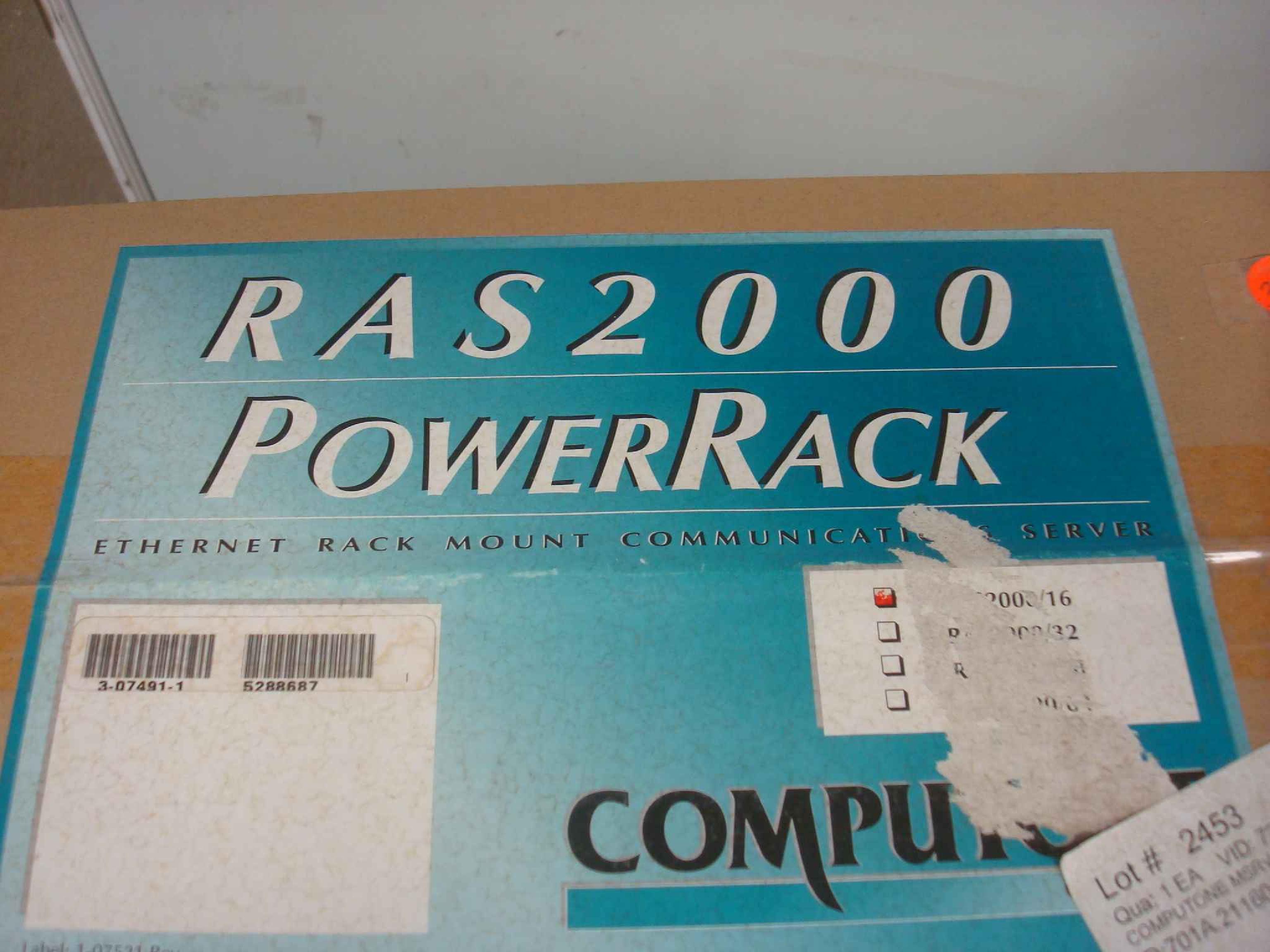 COMPUTONE RAS2000-16 RAS2000 POWERRACK 16PORT RJ45 RACK ETHERNET COMMUNICATIONS SERVER