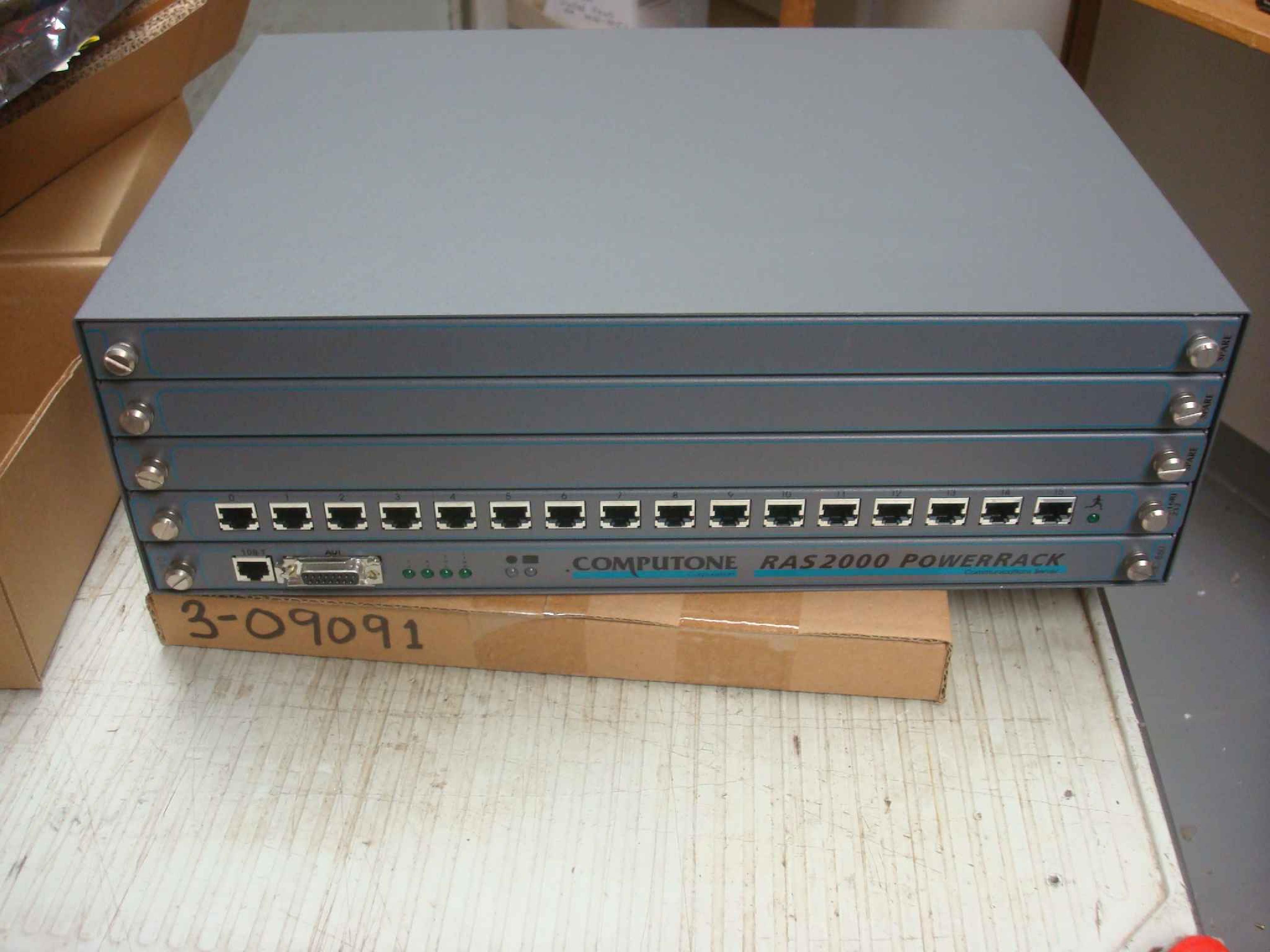 COMPUTONE RAS2000-16 RAS2000 POWERRACK 16PORT RJ45 RACK ETHERNET COMMUNICATIONS SERVER