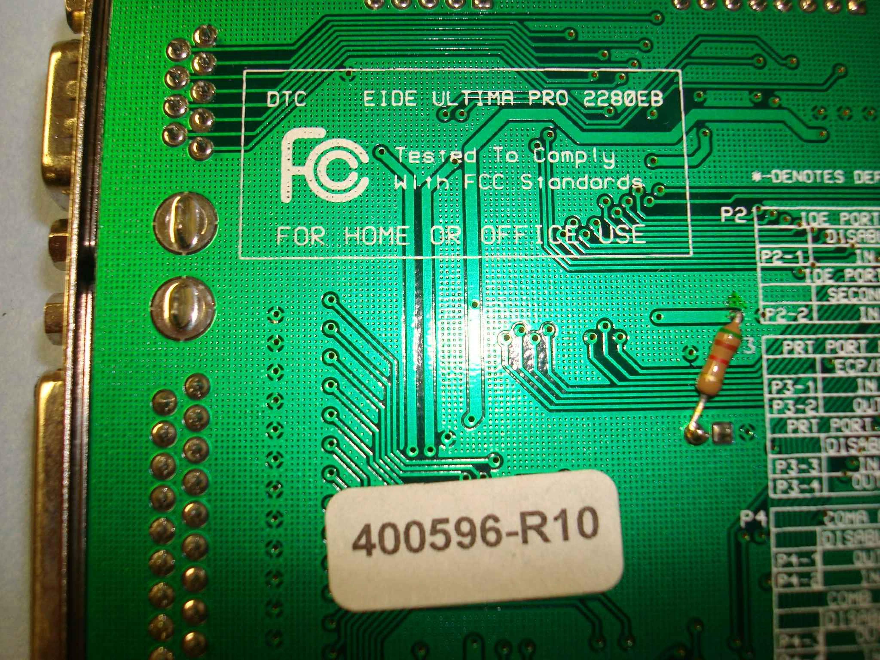 DTC / DATA TECHNOLOGY CORPORATION 400596-R10 FAST ISA EIDE CONTROLLER 2 SERIAL PARALLEL GAME FLOPPY CONTROLLER WITH JUMPERS