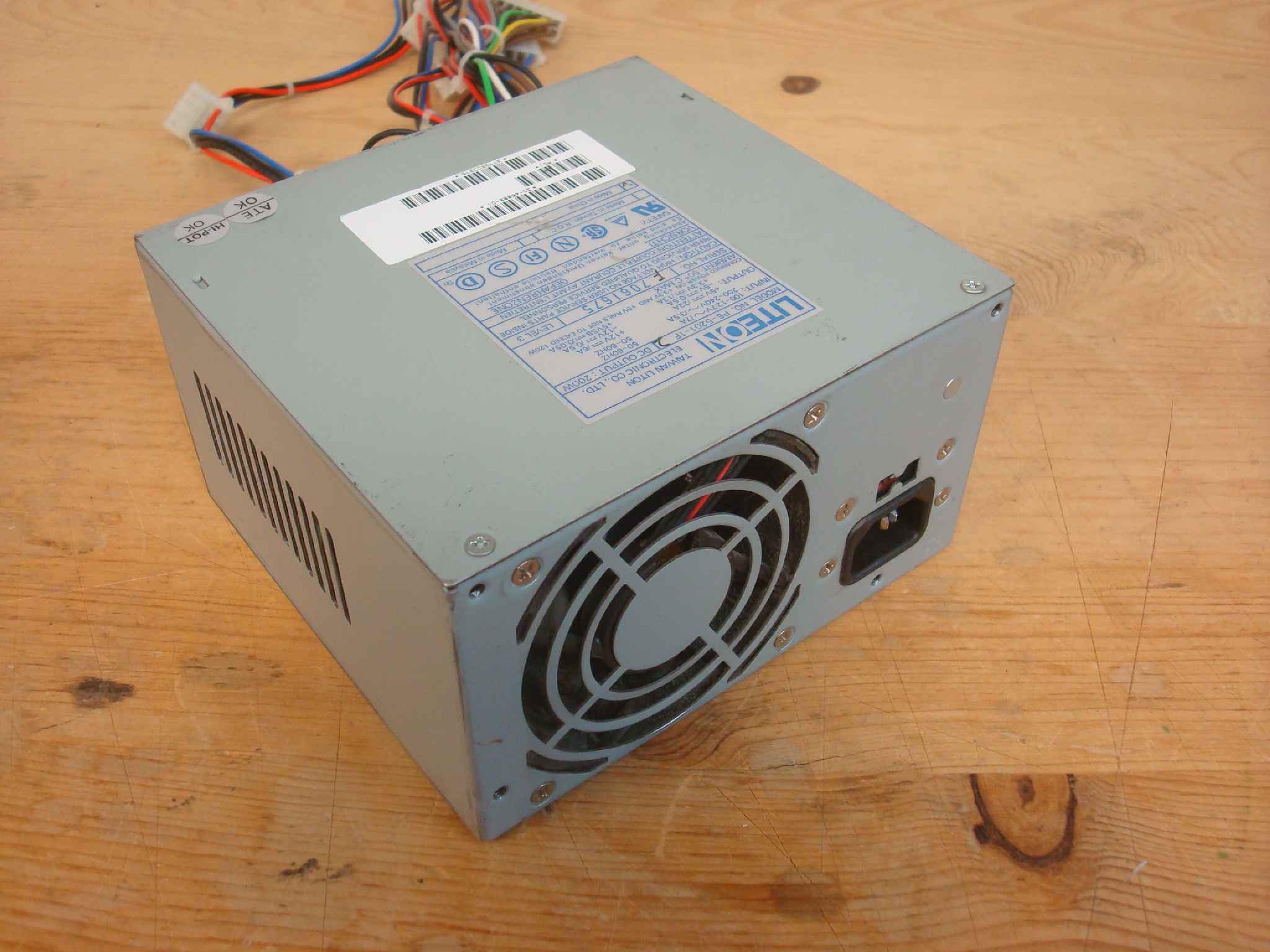 LITEON PS-5201-1F CLONE 200 WATT AT POWER SUPPLY