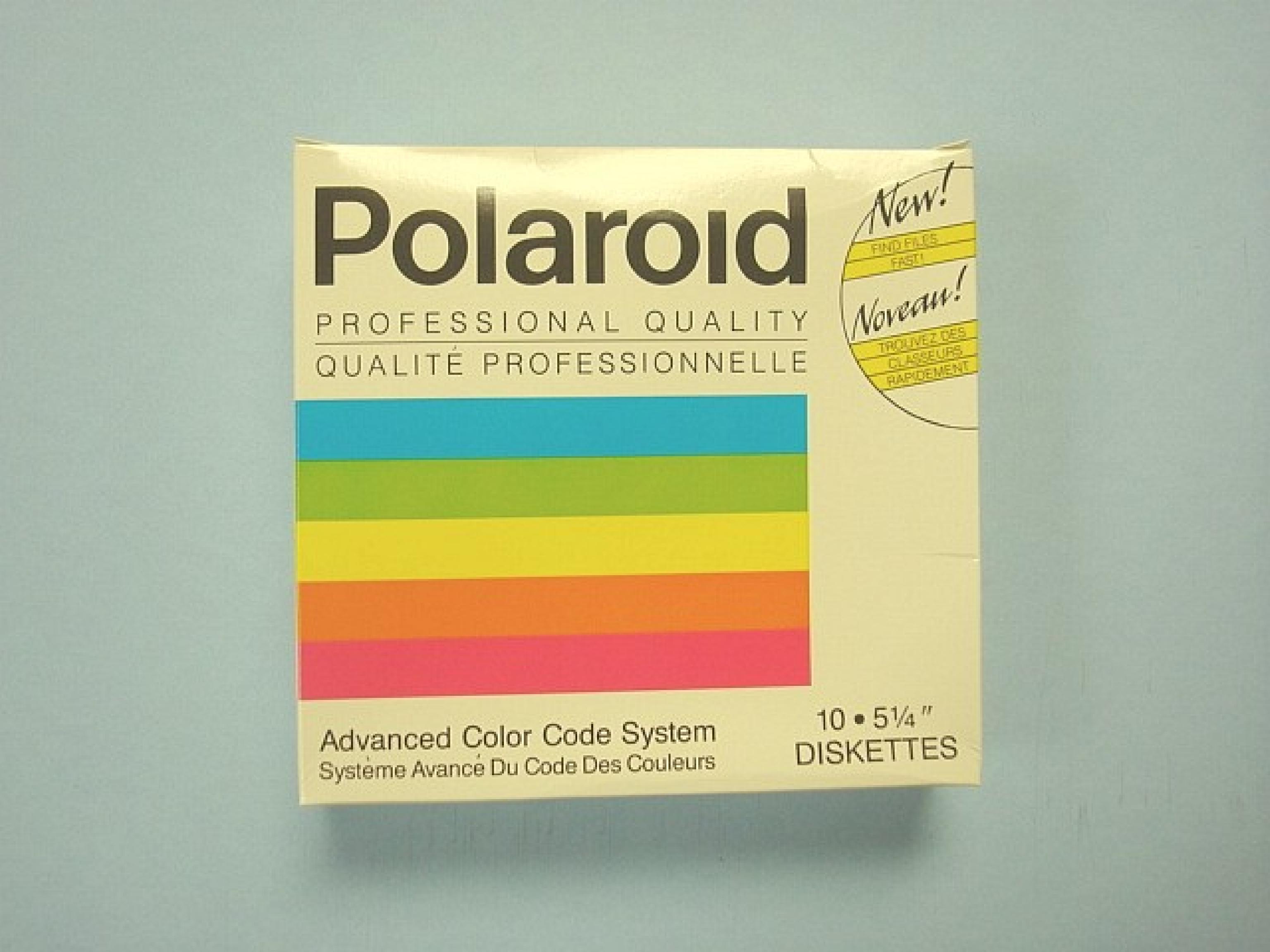 POLAROID 74100150811 BOX OF TEN 5.25 INCH 5 1/4 1.2MB DISKETTES 2S/HD DSHD TEN INDIVIDUAL DISKETTES