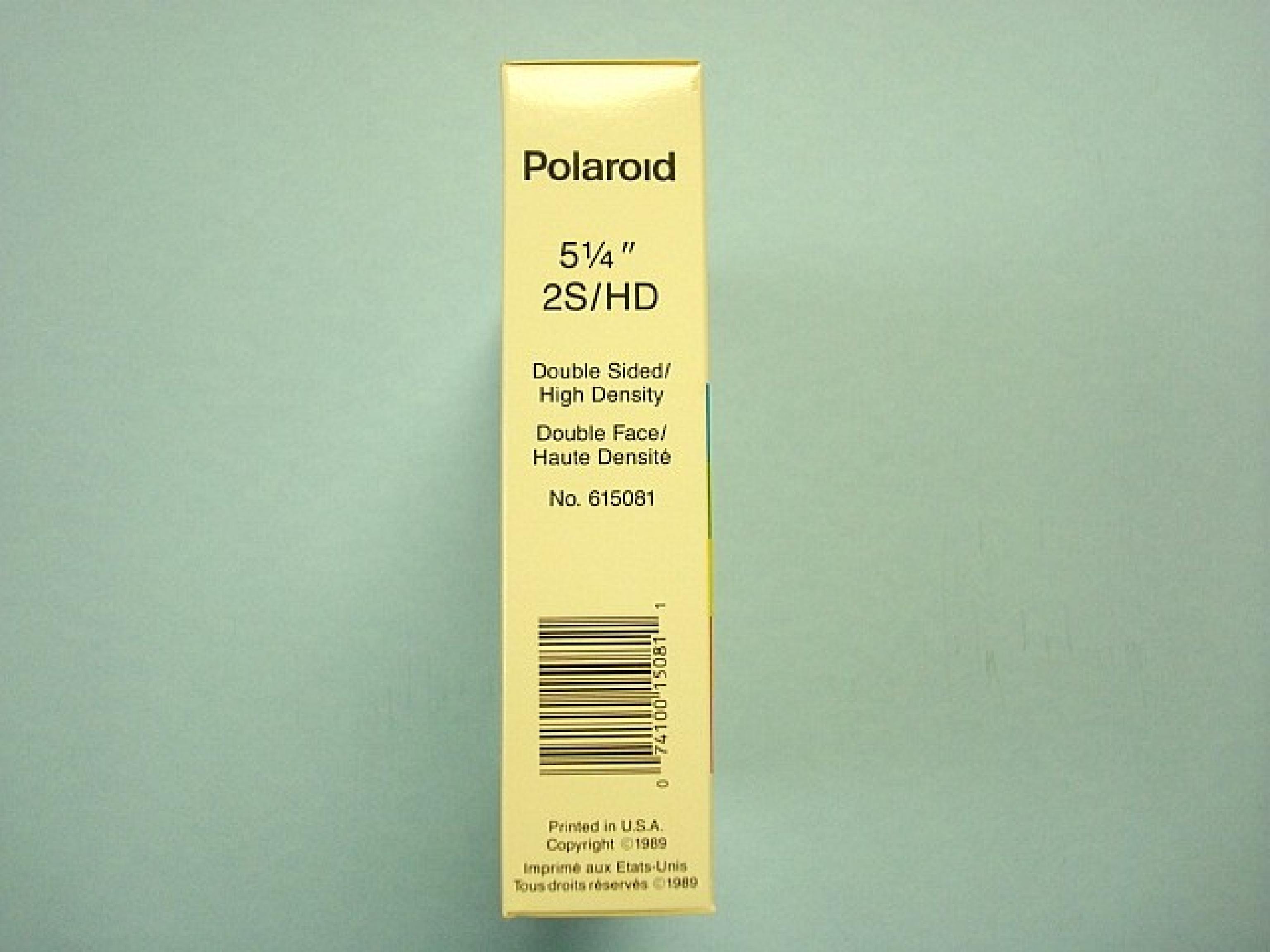 POLAROID 74100150811 BOX OF TEN 5.25 INCH 5 1/4 1.2MB DISKETTES 2S/HD DSHD TEN INDIVIDUAL DISKETTES