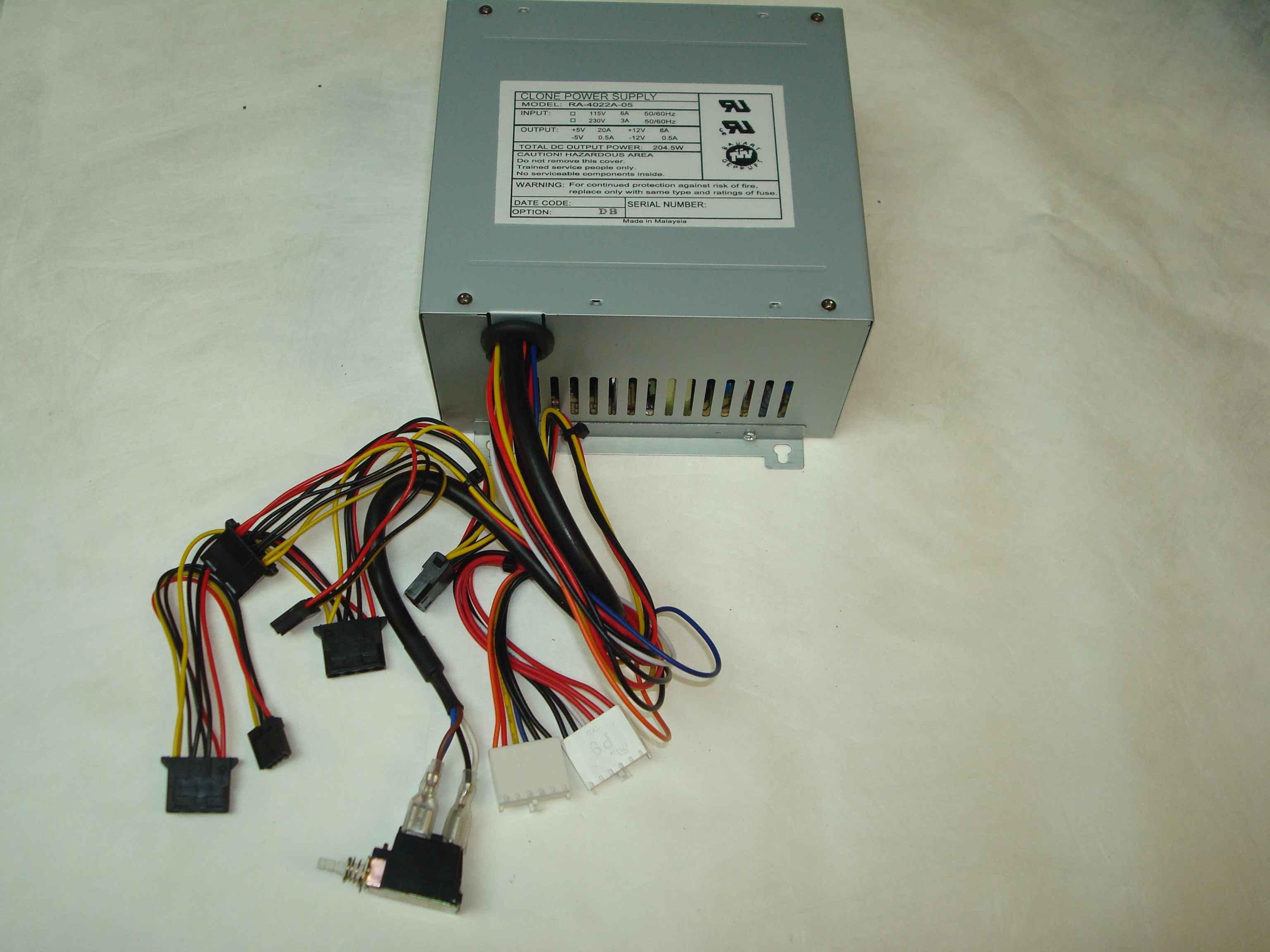 3Y POWER TECHNOLOGY INC RA-4022A-05 CLONE AT POWER SUPPLY