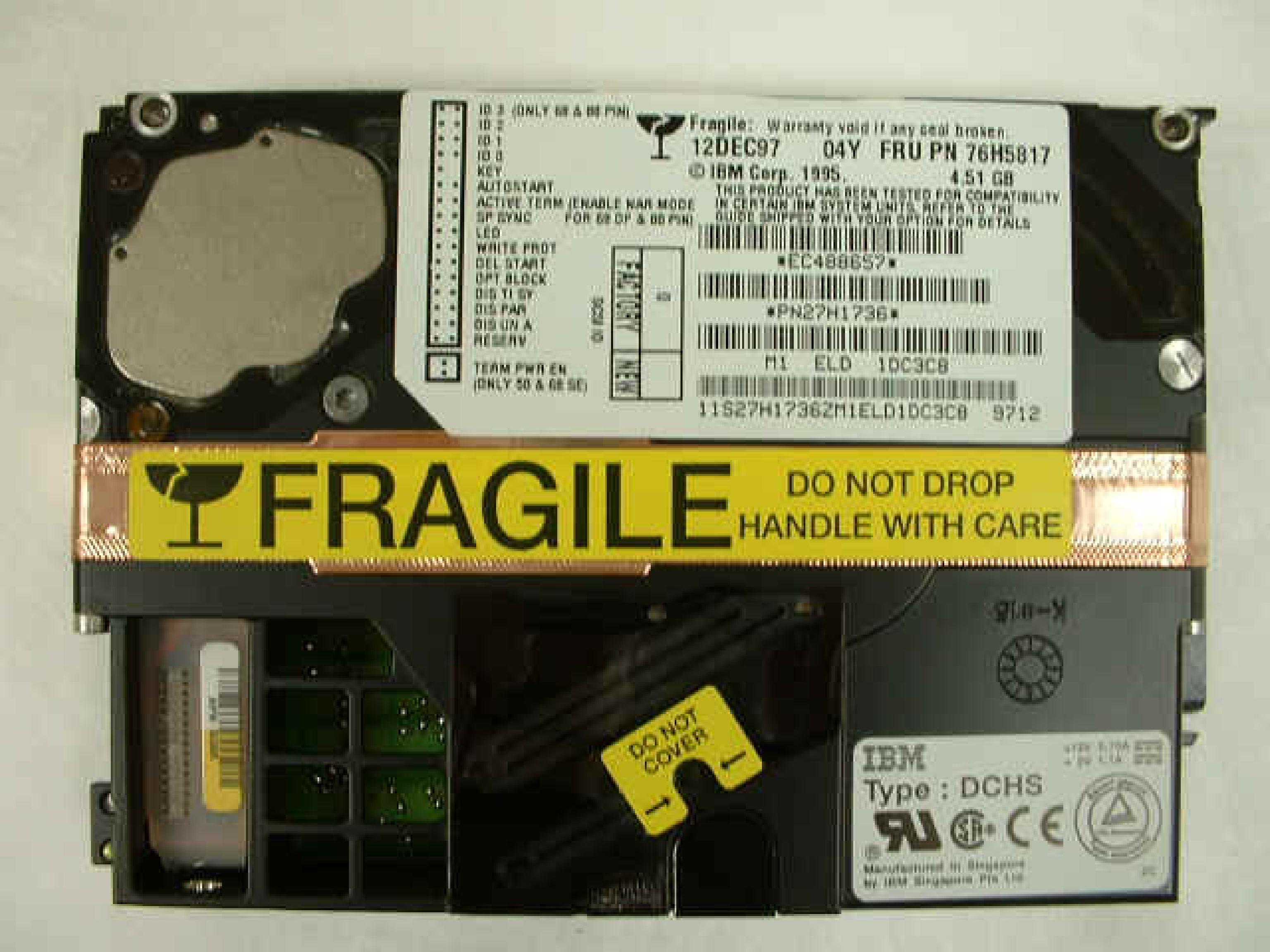 IBM 76H5817 4.51GB SCSI 80 PIN SCA DRIVE