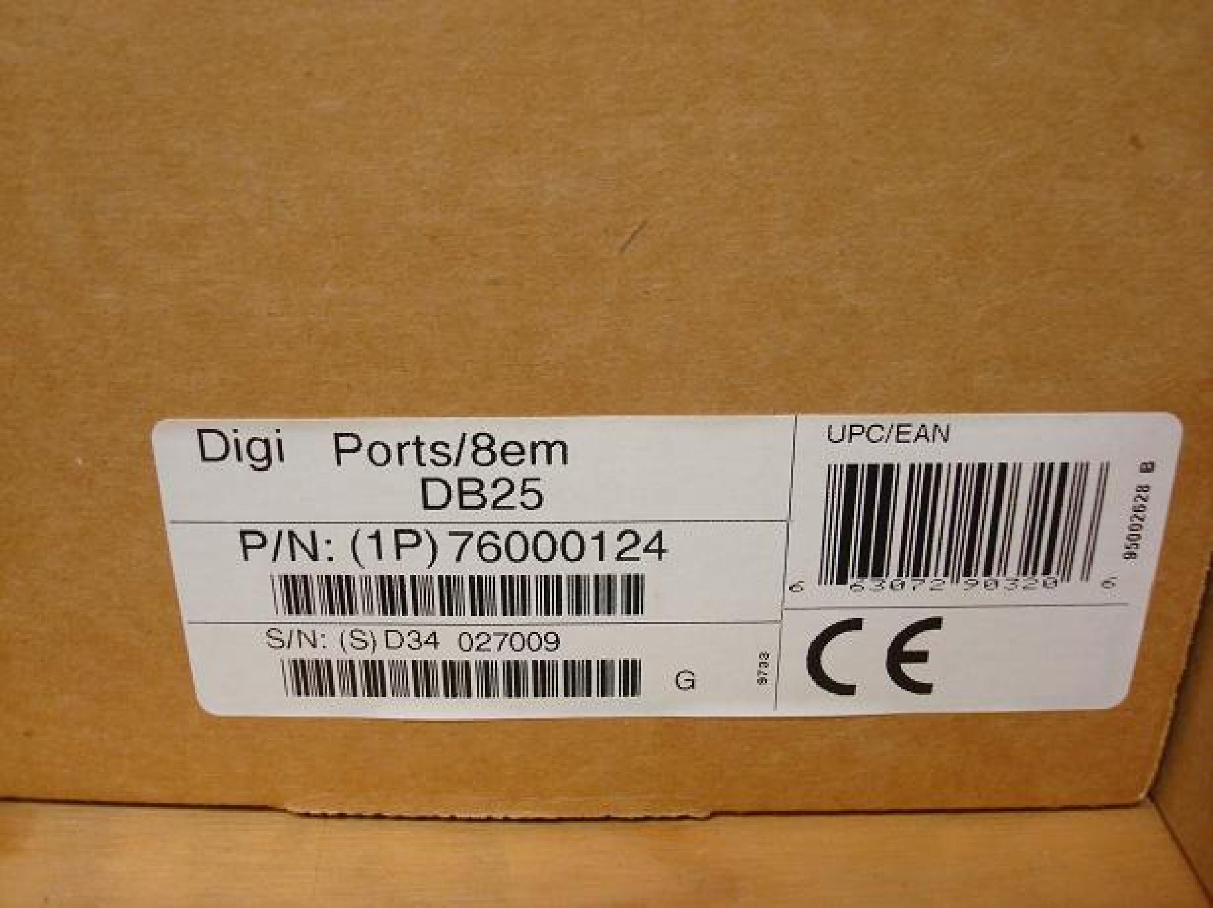 DIGI INTERNATIONAL 70001208 ACCELEPORT 8EM PCI DB25