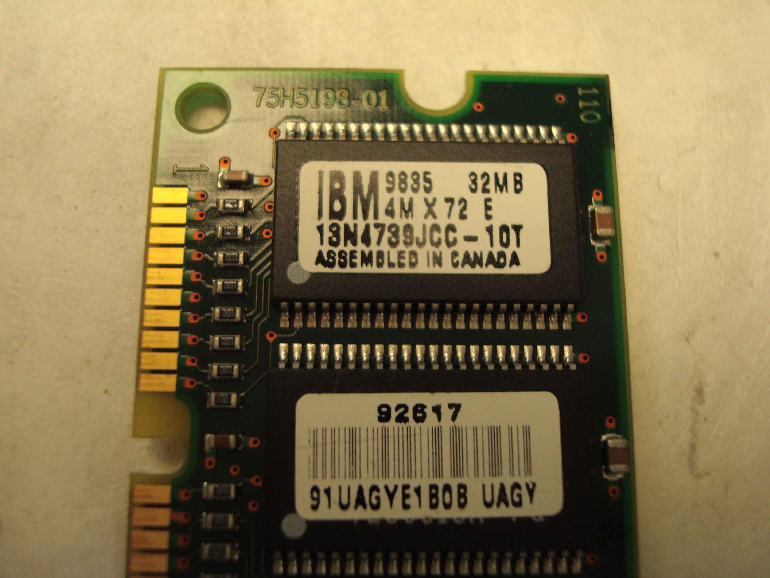 IBM 04K0073 32MB ECC SDRAM DIMM 66MHZ