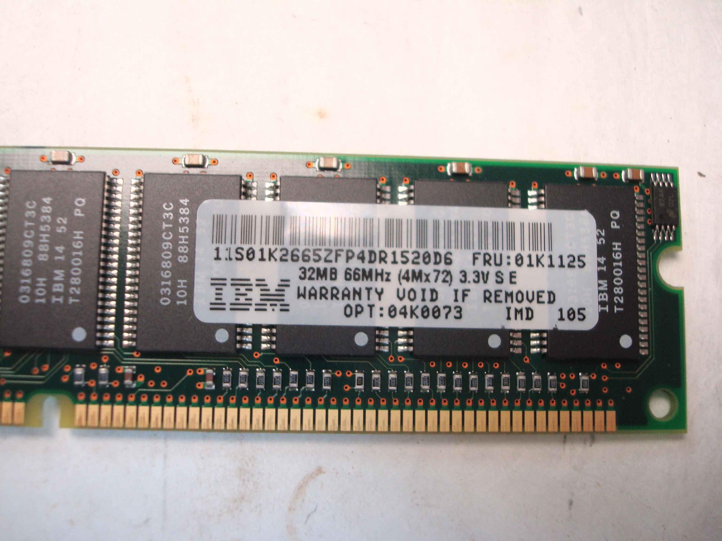 IBM 13N4739 32MB ECC SDRAM DIMM 66MHZ