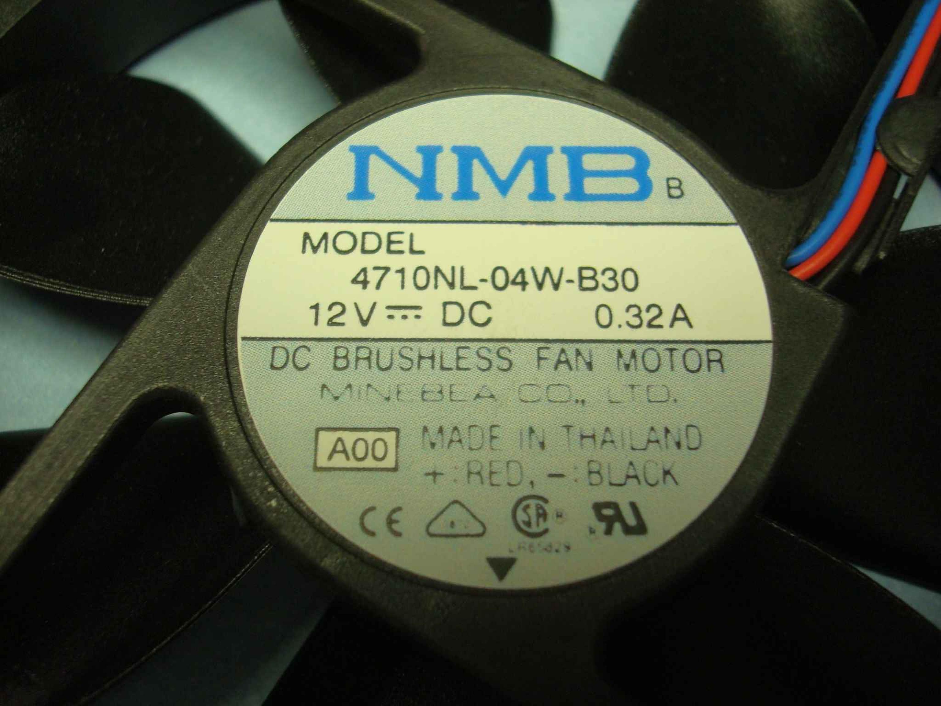 NMB 4710NL-04W-B30 FAN 4 1/2 INCH BY 1 INCH 12 V DC 3WIRE 12INCH CABLE