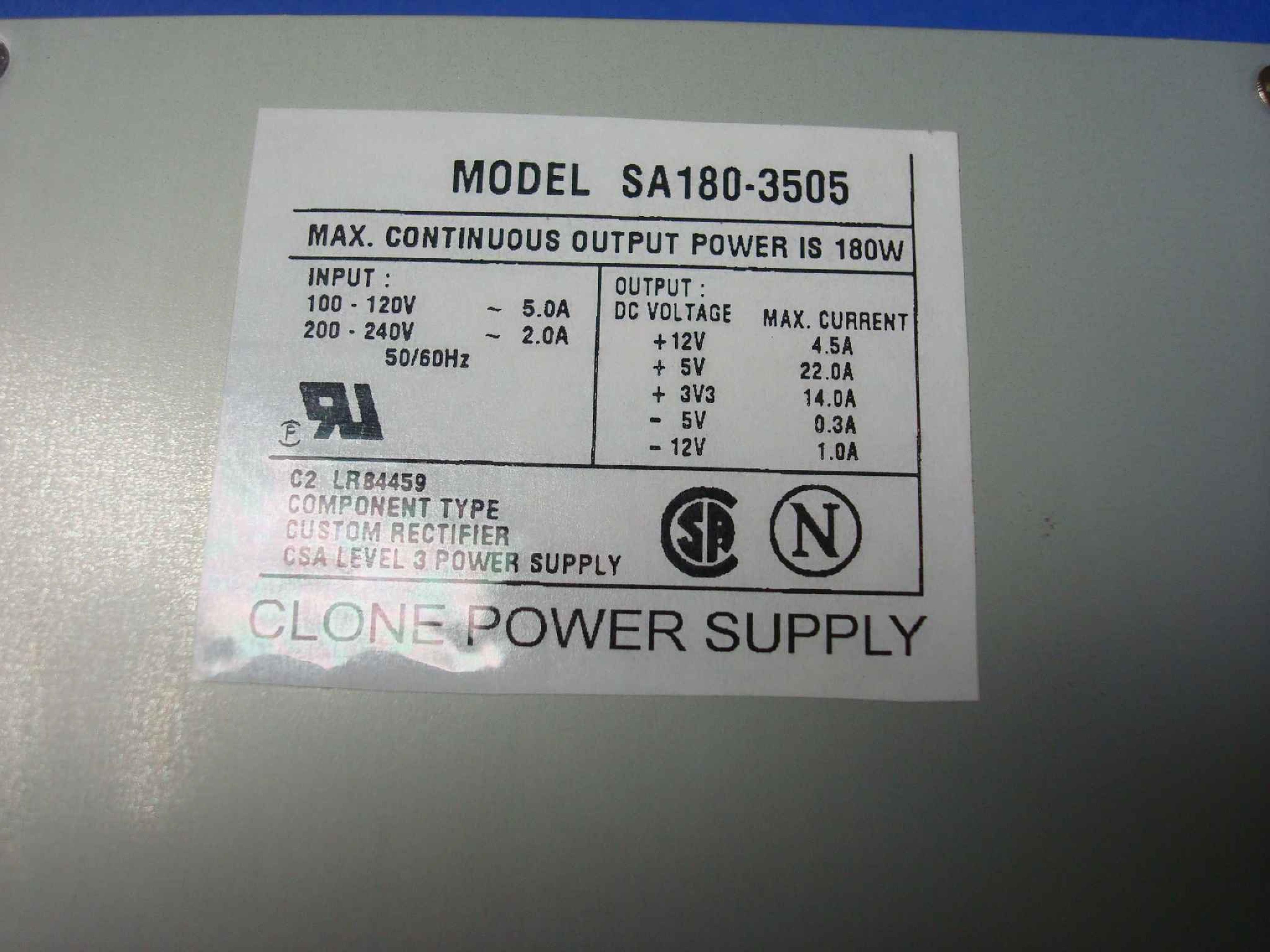 DEC / DIGITAL EQUIPMENT CORPORATION 30-44170-01-CLONE CLONE POWER SUPPLY