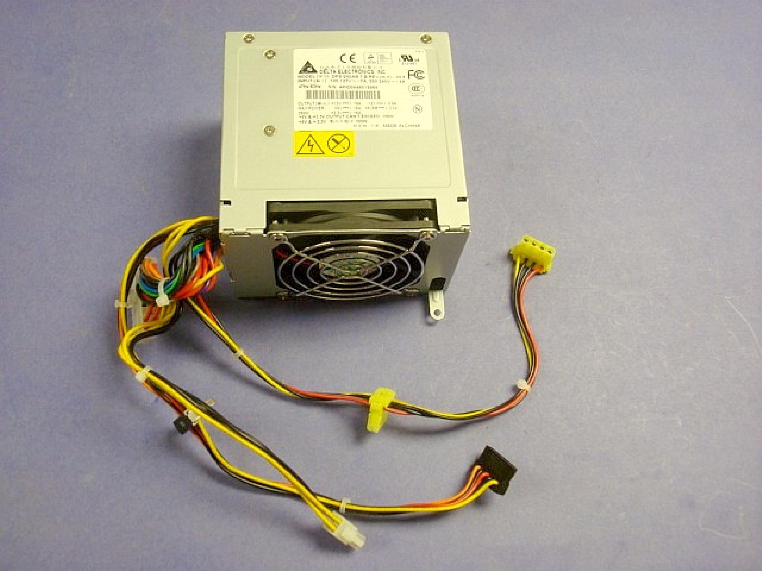 DELTA ELECTRONICS DPS-250AB-755 CLONE 250W ATX POWER SUPPLY, 65MM 20PIN ATX, 250MM P4, CABLE WITH MOLEX AT 160MM AND 320MM, CABLE WITH RIGHT ANGLE SATA POWER AT 140MM AND 300MM