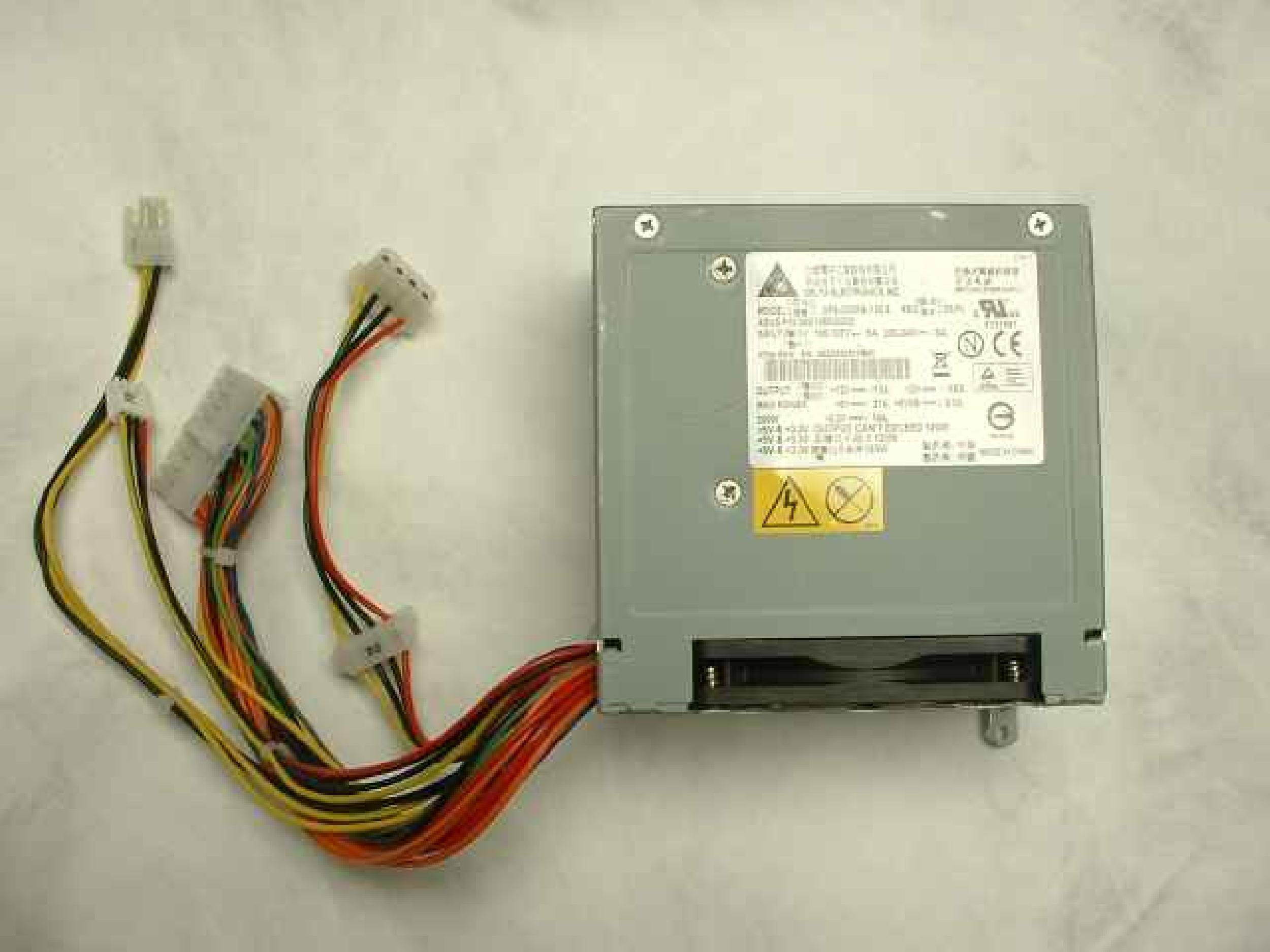 DELTA ELECTRONICS DPS-200PB-138 E 200W ATX POWER SUPPLY, 8 INCH 20PIN ATX,12 INCH P4 CONNECTOR, 2 MOLEX, 1 FLOPPY