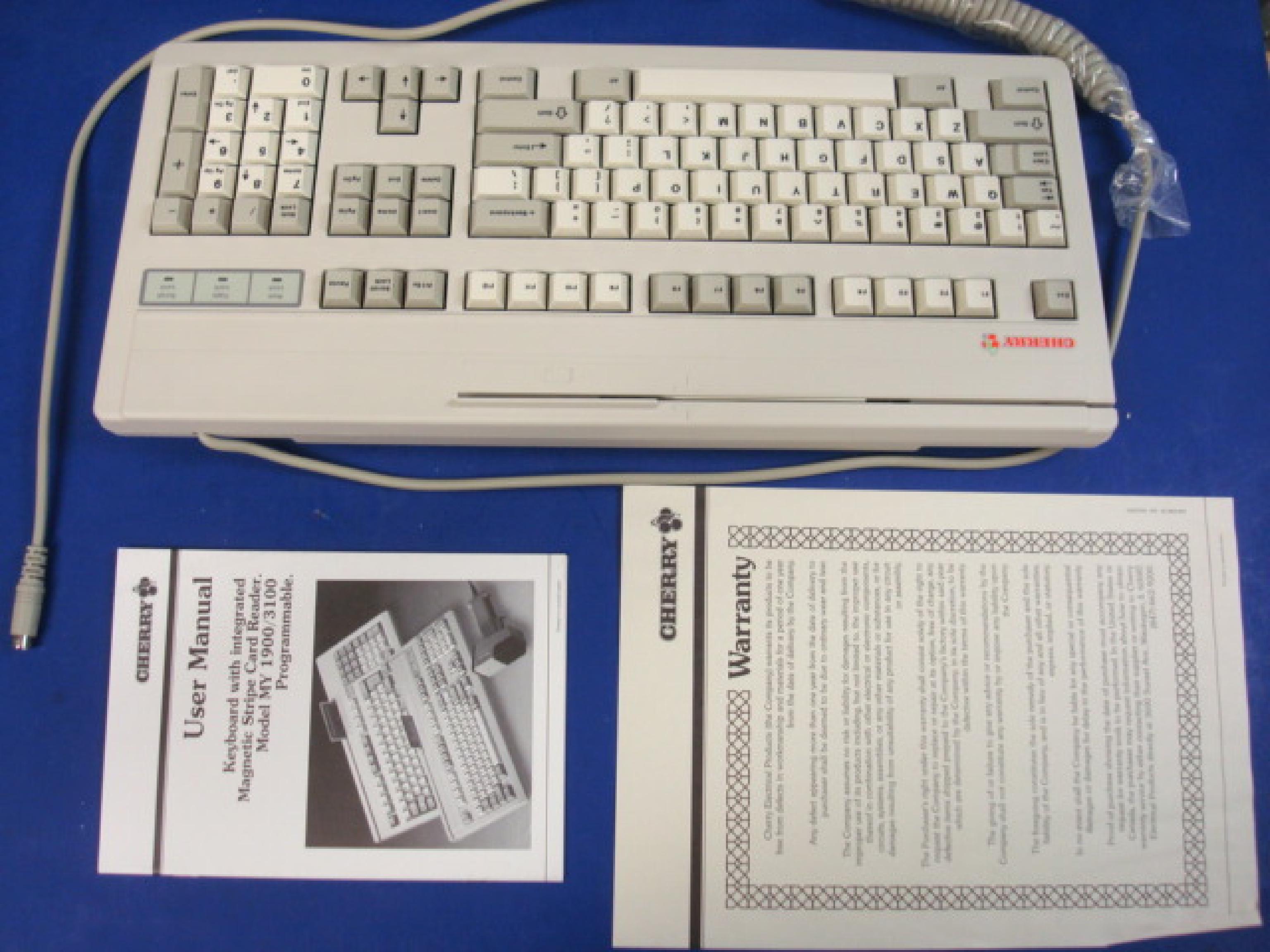 CHERRY G81-3100SPBUS/00 KEYBOARD WITH MAG SWIPE READER