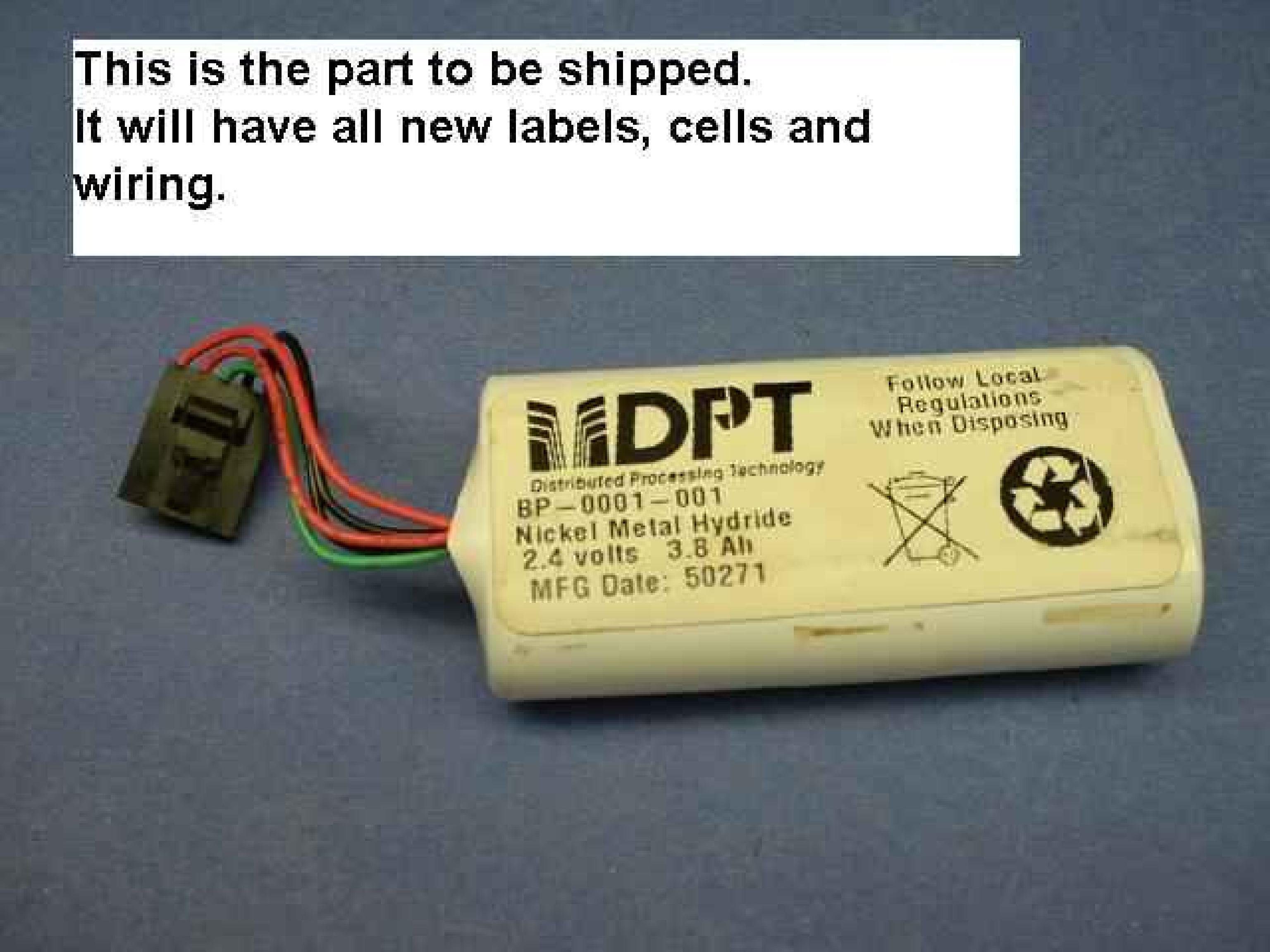 DPT BP-0001-001 CLONE REPLACEMENT BATTERY FOR BATTERY MODULE FOR RAID CONTROLLER