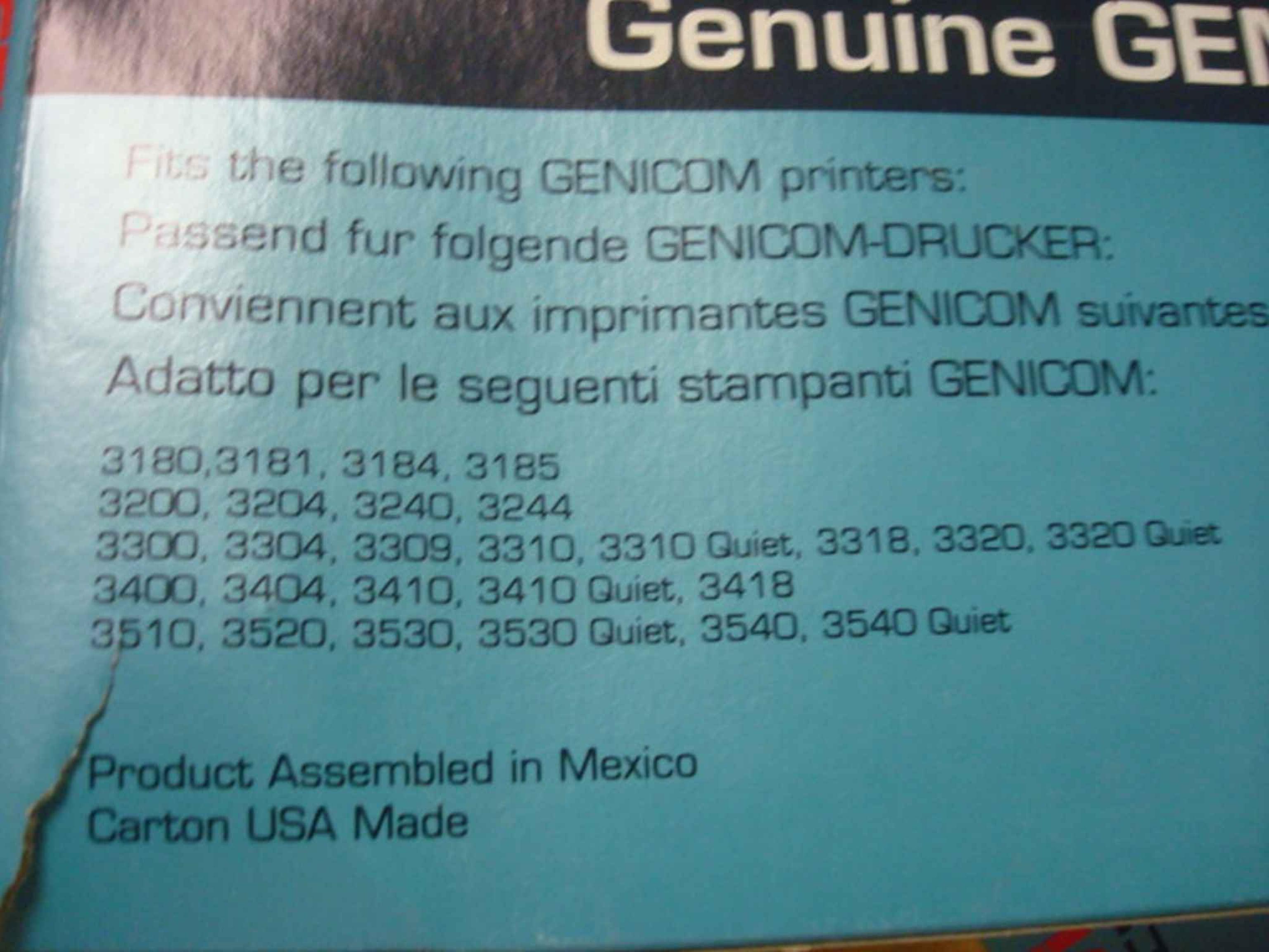 GENICOM 44A504287-G33 RIBBON