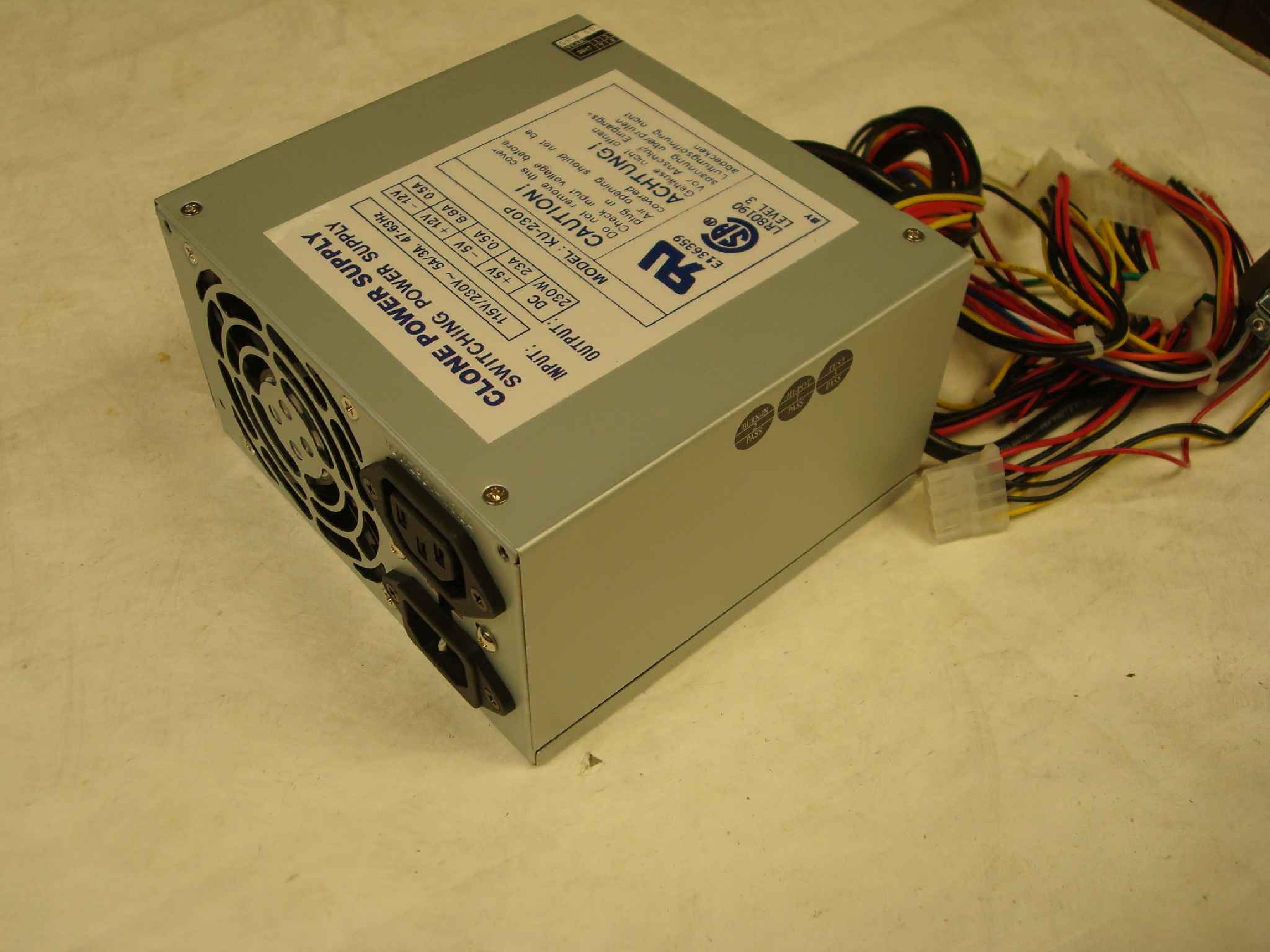 KINGSPAO KU-230P CLONE 230W AT POWER SUPPLY WITH REMOTE SWITCH