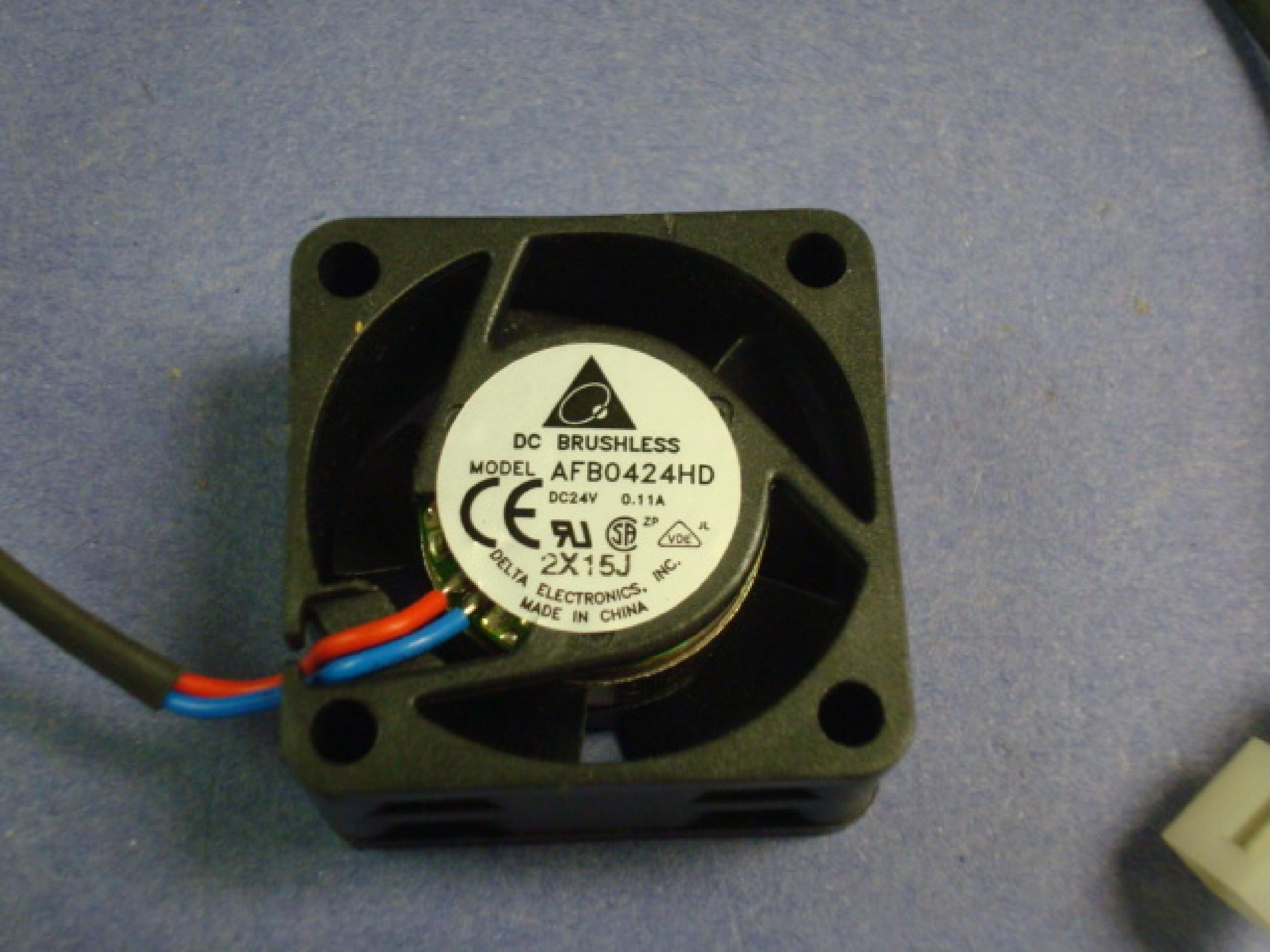 DELTA ELECTRONICS AFB0424HD FAN 24V DC 0.11A 40MM BY 20MM 11INCH TWO WIRE CONNECTOR