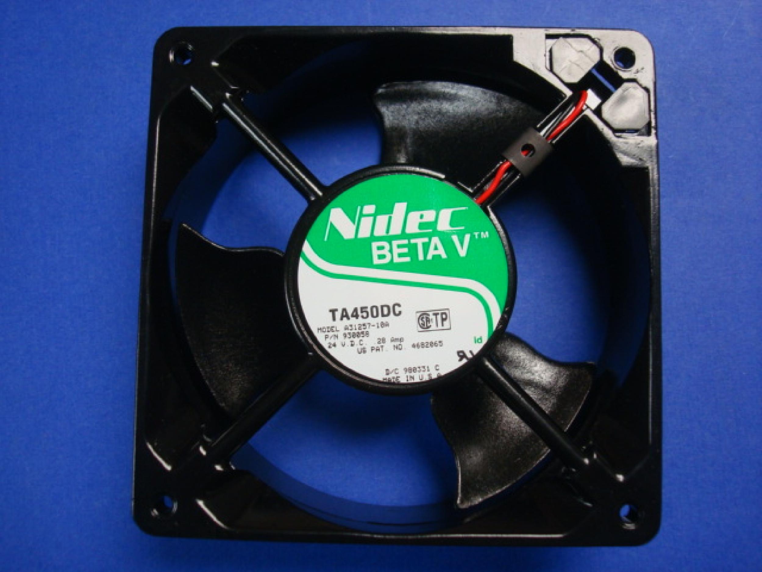 NIDEC A31257-10A FAN 4.7 INCHES X 4.7 INCHES X 1.5 24 V.D.C. 28 AMP 120MM X 120MM X 40MM