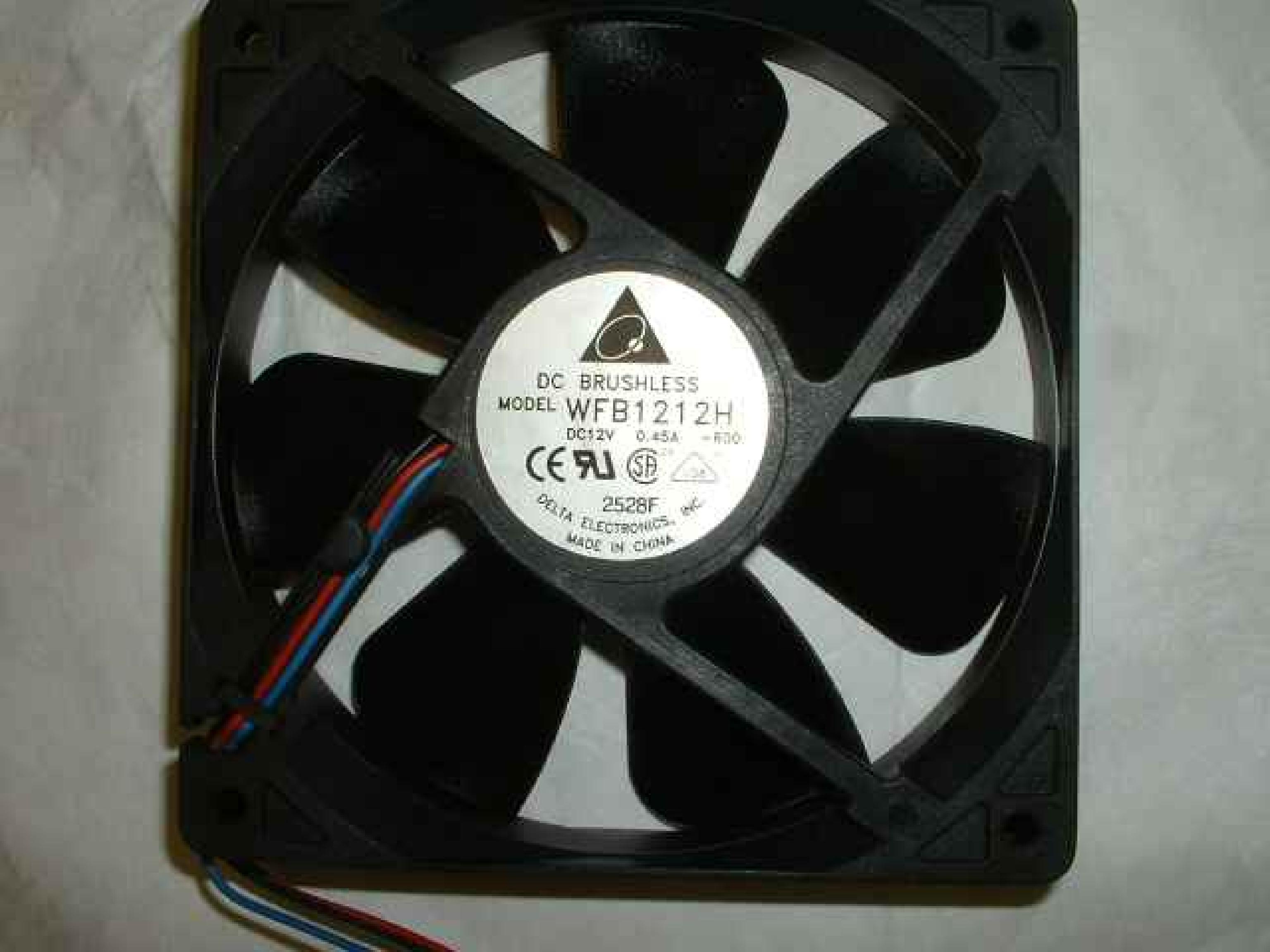 DELTA ELECTRONICS 2528F FAN NETSERVER DC12V 0.45A 120MM X 25MM, 4.7 X 1 INCH,12 INCH 3 WIRE CABLE WITH CONNECTOR