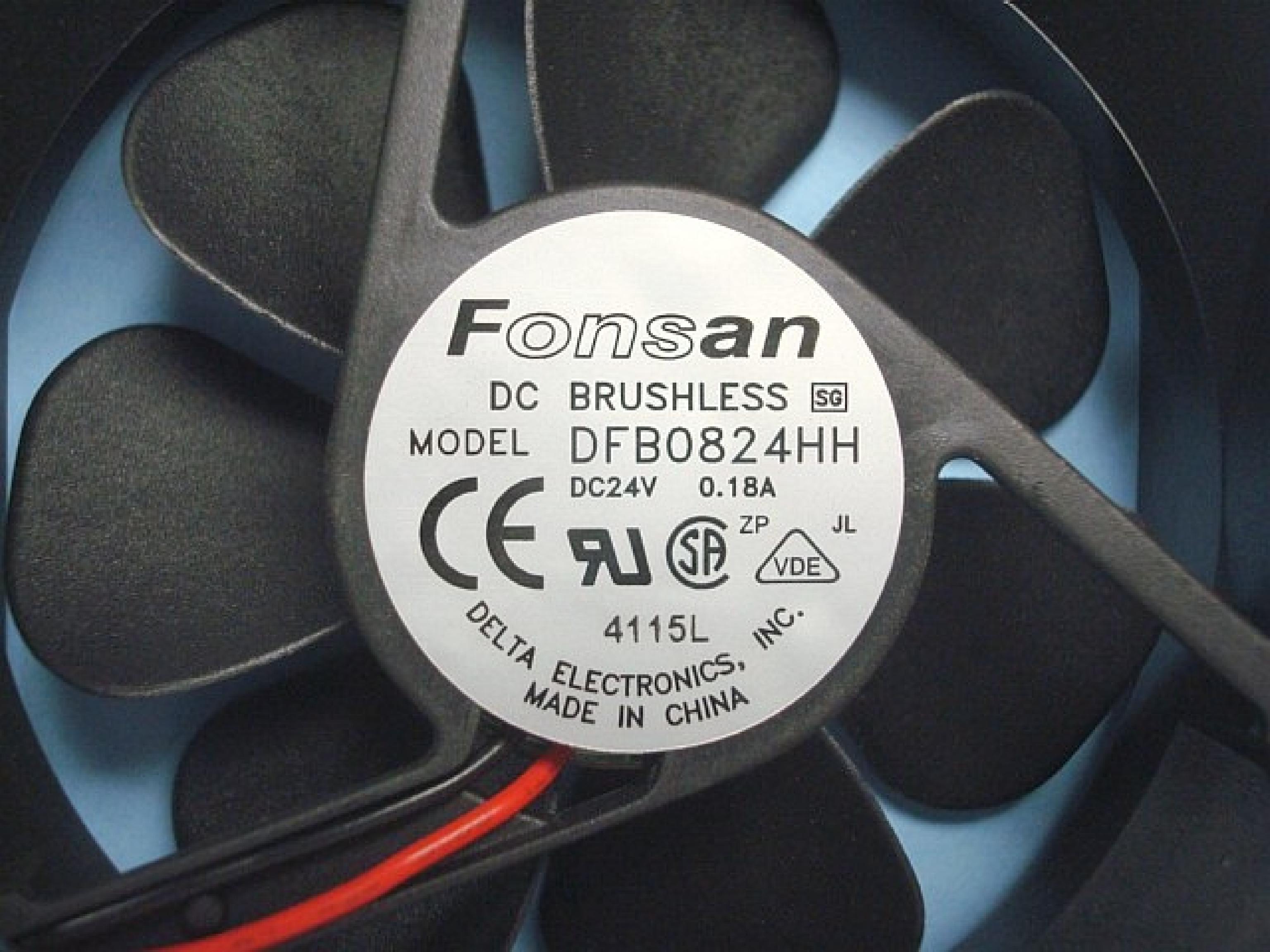 FONSAN DFB0824HH FAN DC24V 0.18A 80MM X 80MM X 25MM 3.2 INCH X 3.2 INCH X 1 INCH