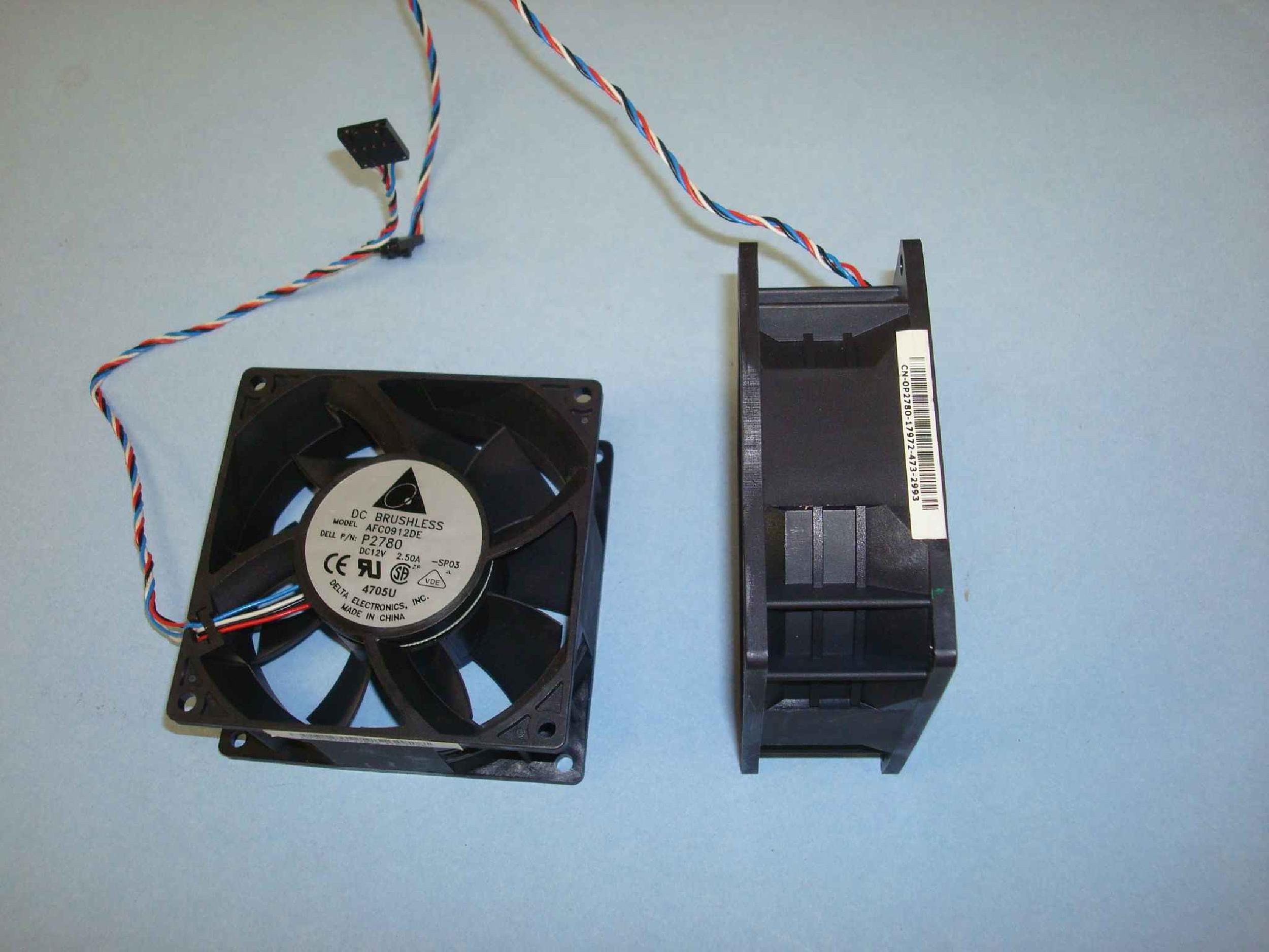 DELTA ELECTRONICS AFC0912DE FAN DC12V 2.50A 92MM X 92MM X 38MM 3 5/8 X 3 5/8 X 1 1/2 INCHES