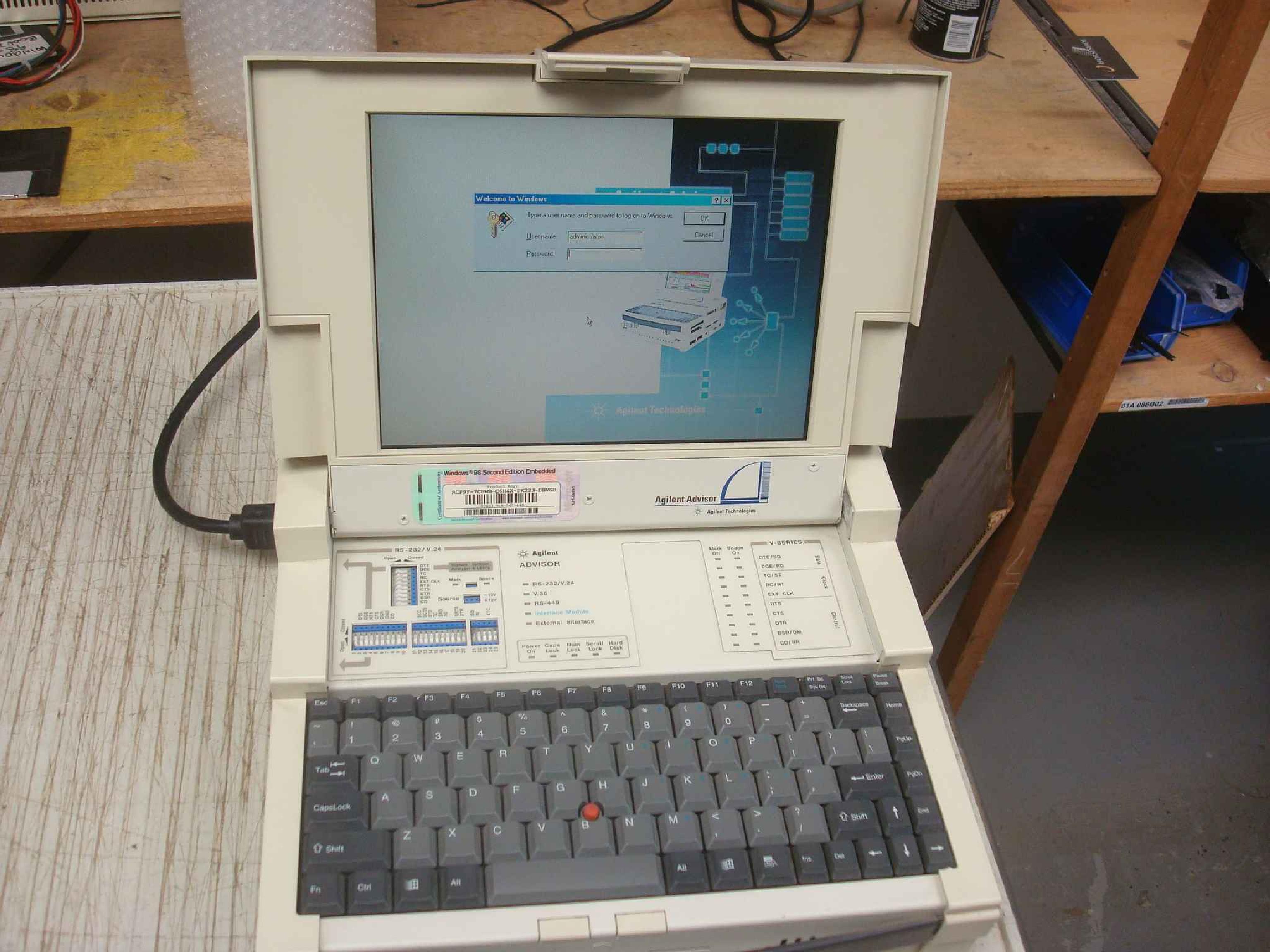 AGILENT TECHNOLOGIES J2300D WIN 98 SECOND EDITION NOTEBOOK COMPUTER WITH V.35 PORT