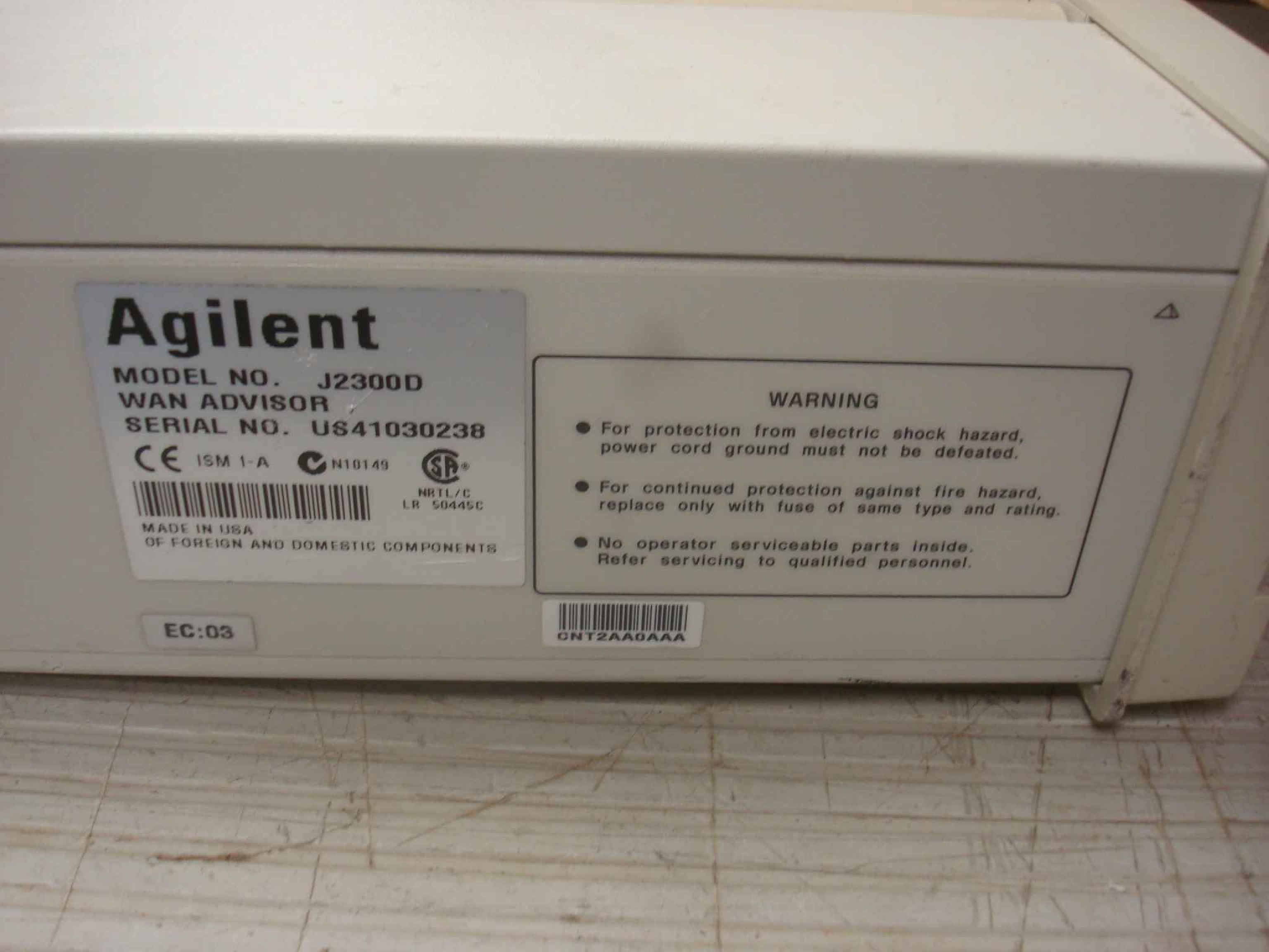 AGILENT TECHNOLOGIES J2300D WIN 98 SECOND EDITION NOTEBOOK COMPUTER WITH V.35 PORT