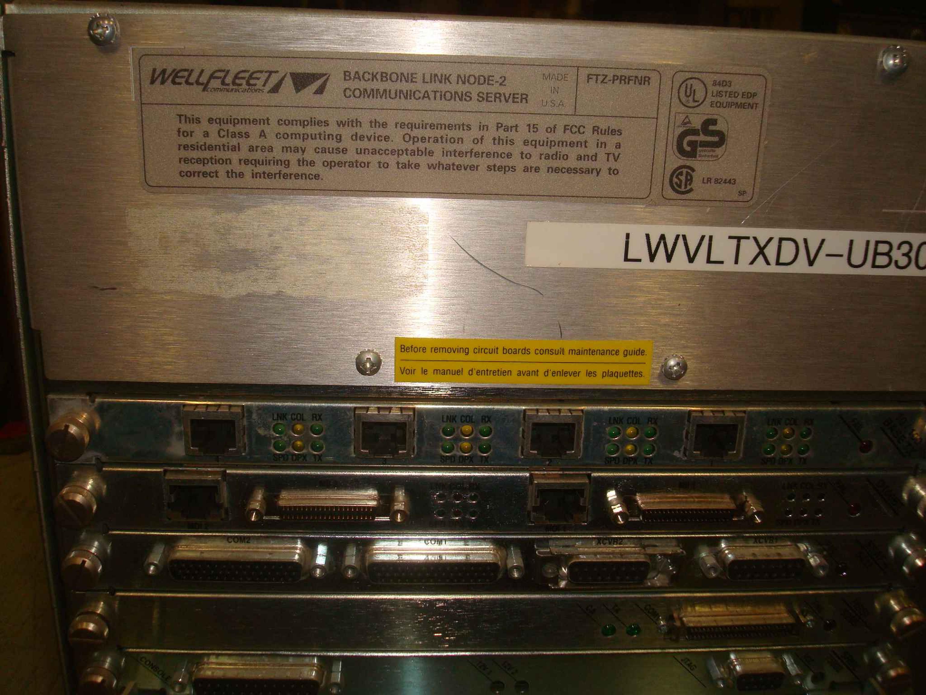 WELLFLEET COMMUNCIATION INC 104937 R/B NORTEL NETWORKS SINGLE HIGH SPEED SERIAL