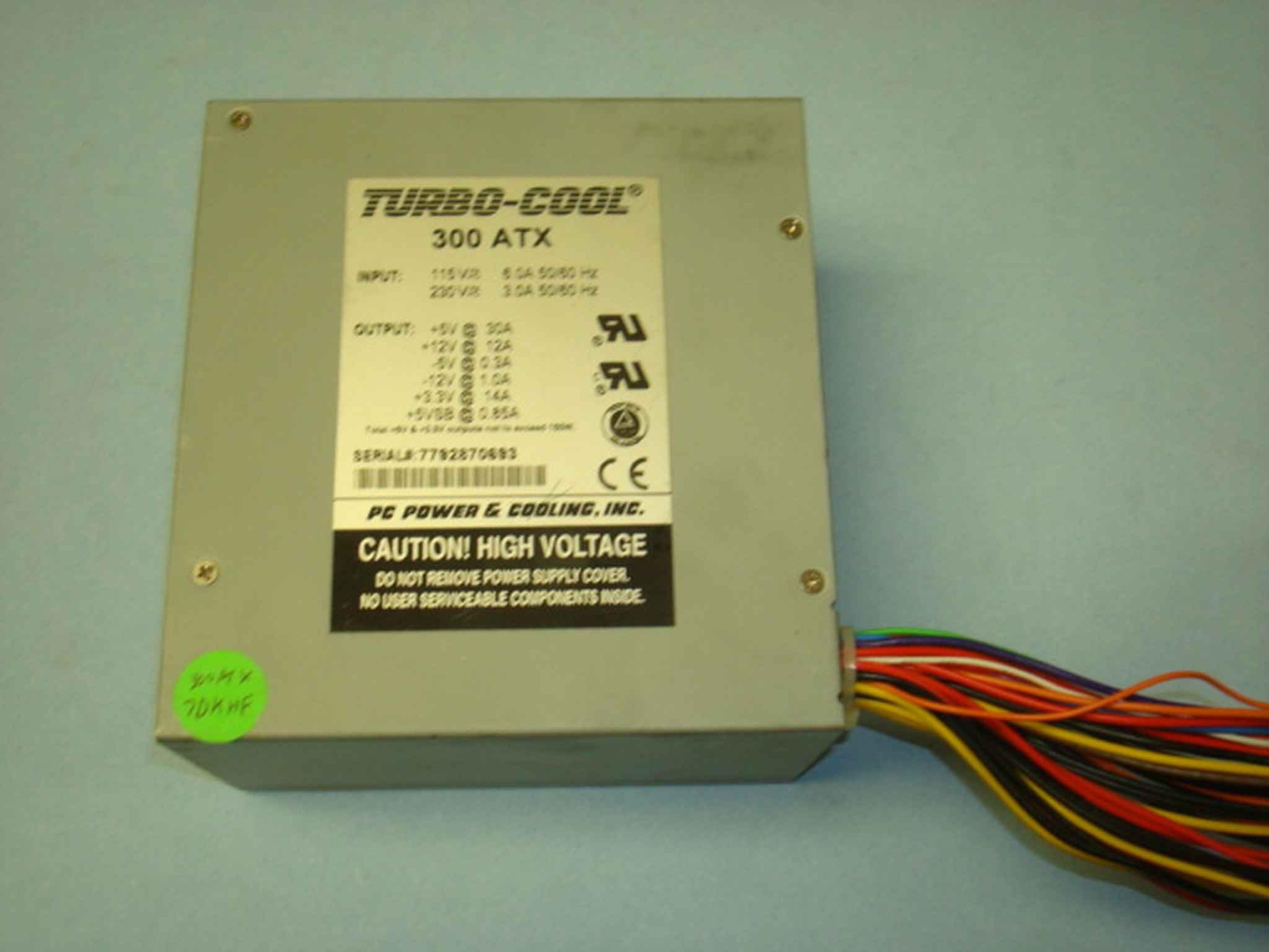 PC POWER AND COOLING 300ATX TURBO-COOL CLONE IN STOCK 300 WATT ATX POWER SUPPLY LONG LONG CABLES