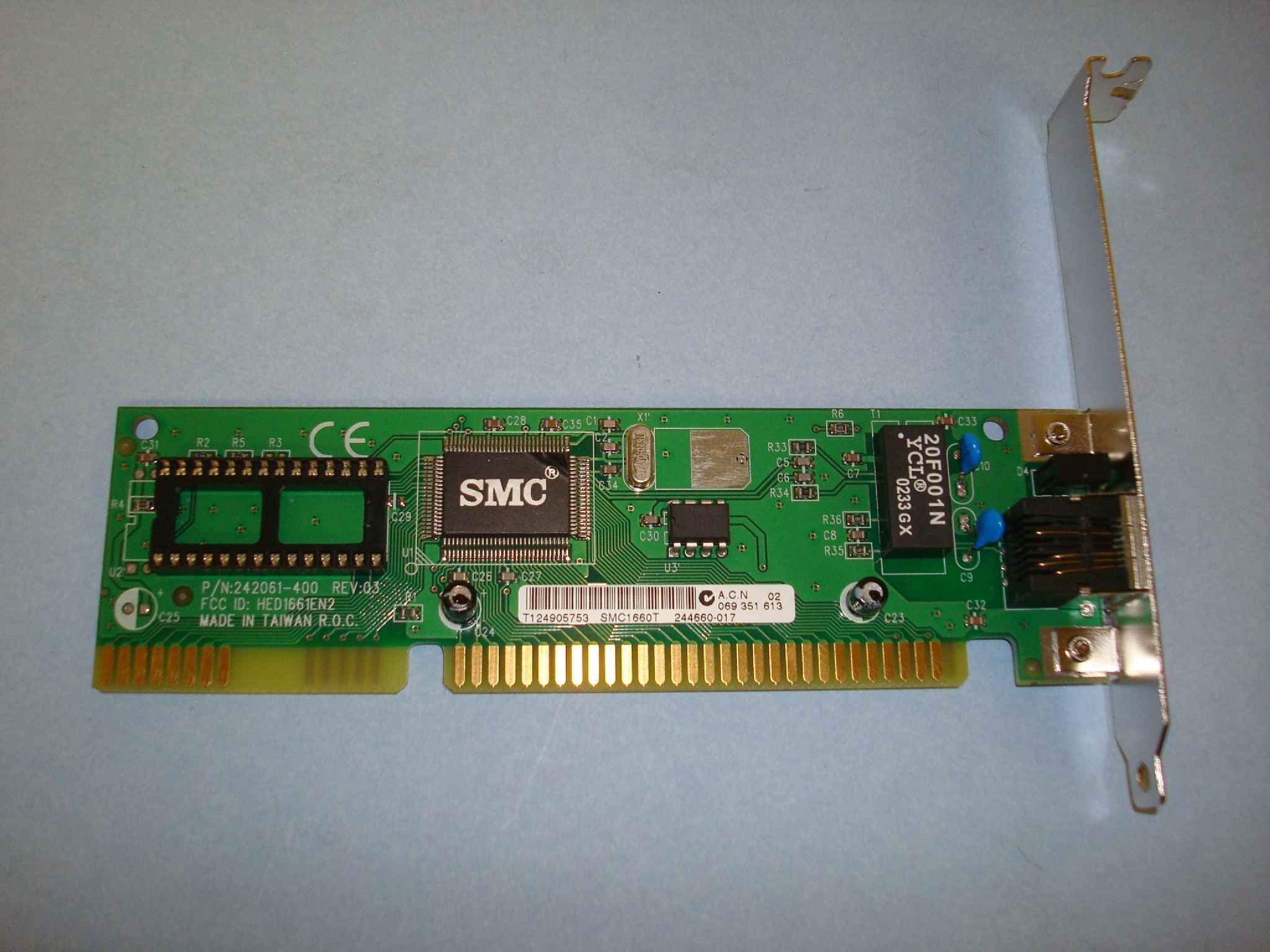 SMC / STANDARD MICROSYSTEMS CORPORATION 1660T ETHER16 10BASET NE2000 ISA PNP OR NON-PNP COMPATIBLE