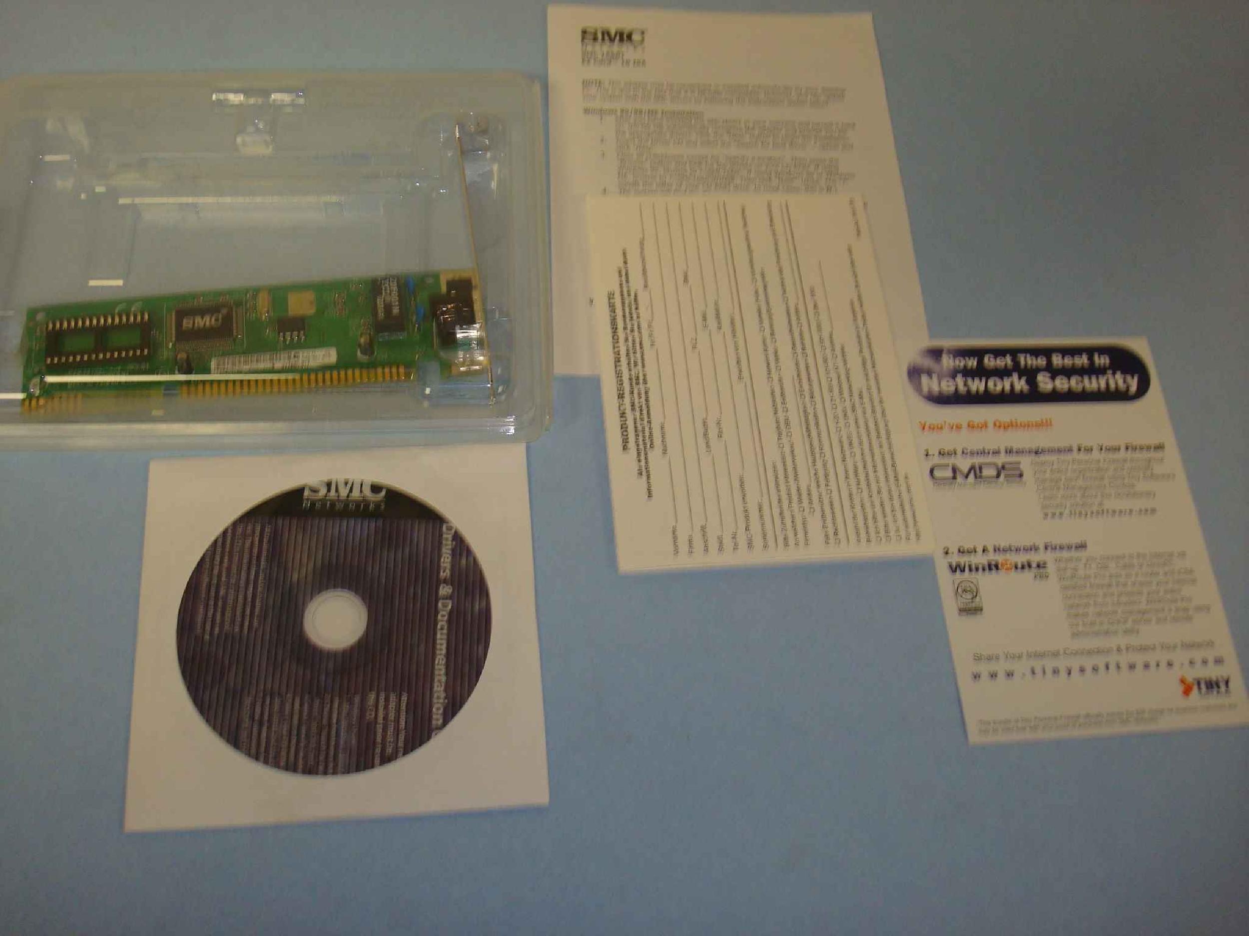 SMC / STANDARD MICROSYSTEMS CORPORATION 99-000423-004 ETHER16 10BASET NE2000 ISA PNP OR NON-PNP COMPATIBLE