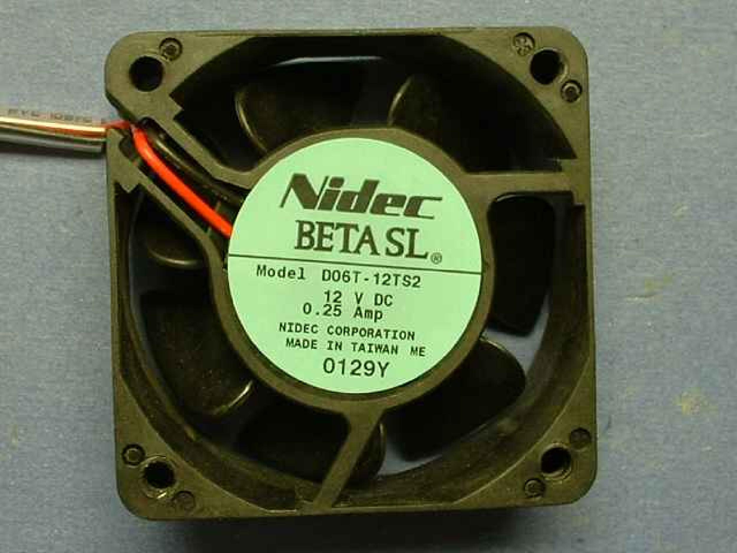 NIDEC D06T-12TS2 FAN 12V DC 0.25 AMP