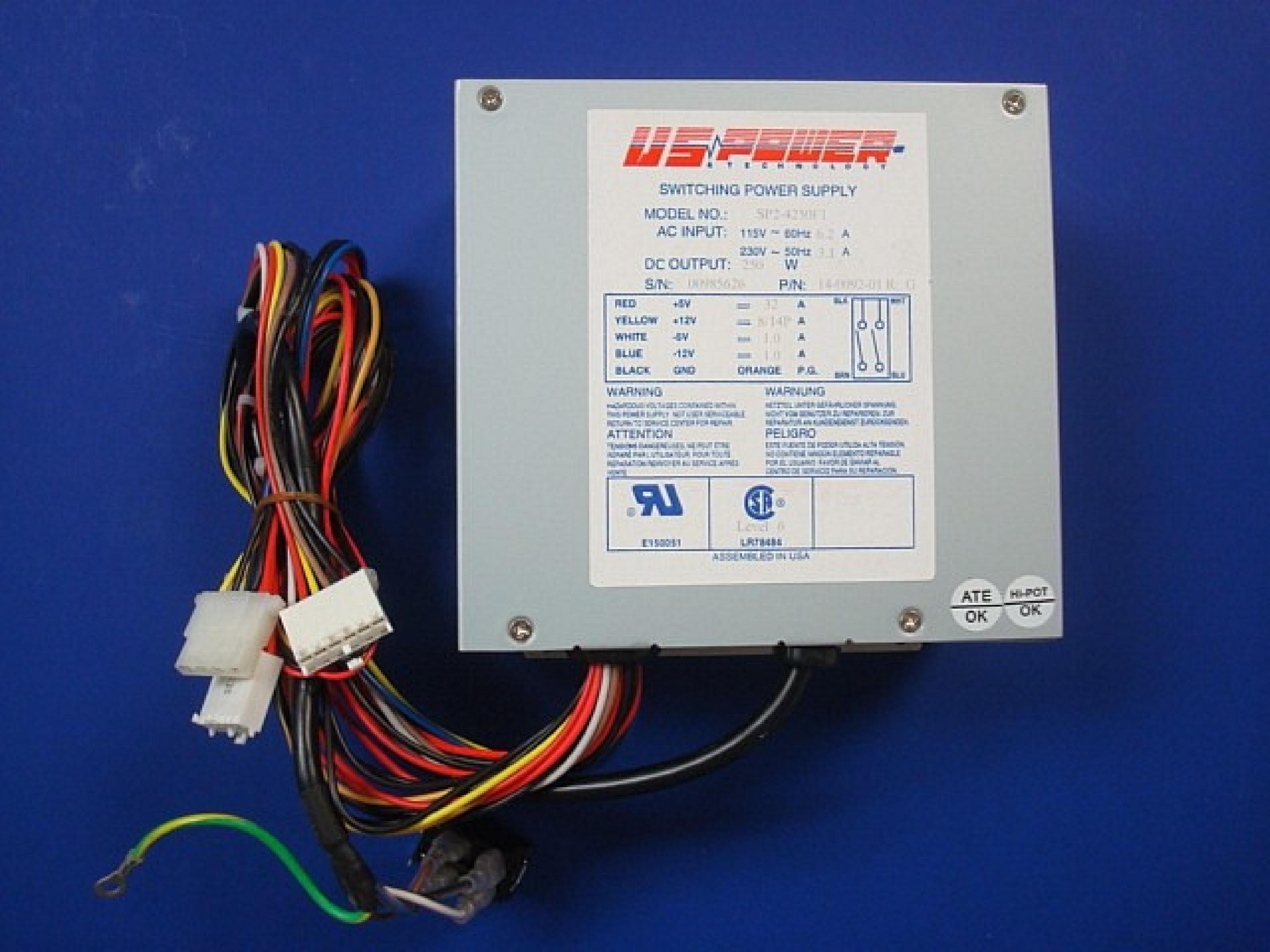 EMACS / ZIPPY / US POWER / CALIFORNIA PC PRODUCTS 14-0092-01 COMPATIBLE IN STOCK, 250W AT POWER SUPPLY W/REMOTE SWITCH