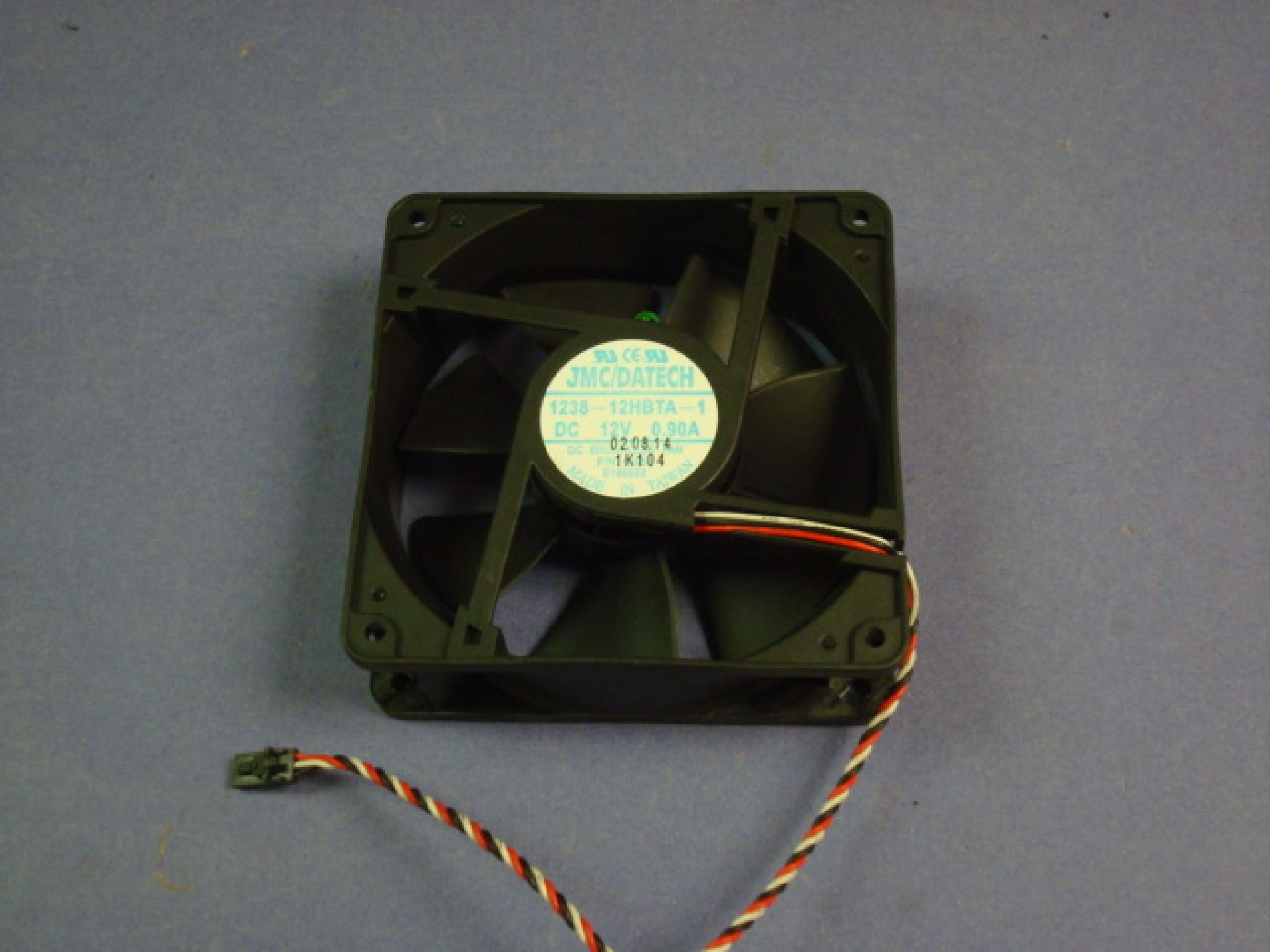 JMC DATECH 1238-12HBTA-1 DELL PN 6J852 FAN 12V DC 1.5A 120MM BY 37MM, 4 3/4 BY 1 1/2 INCHES, 9 INCH 3 WIRE CABLE WITH CONNECTOR