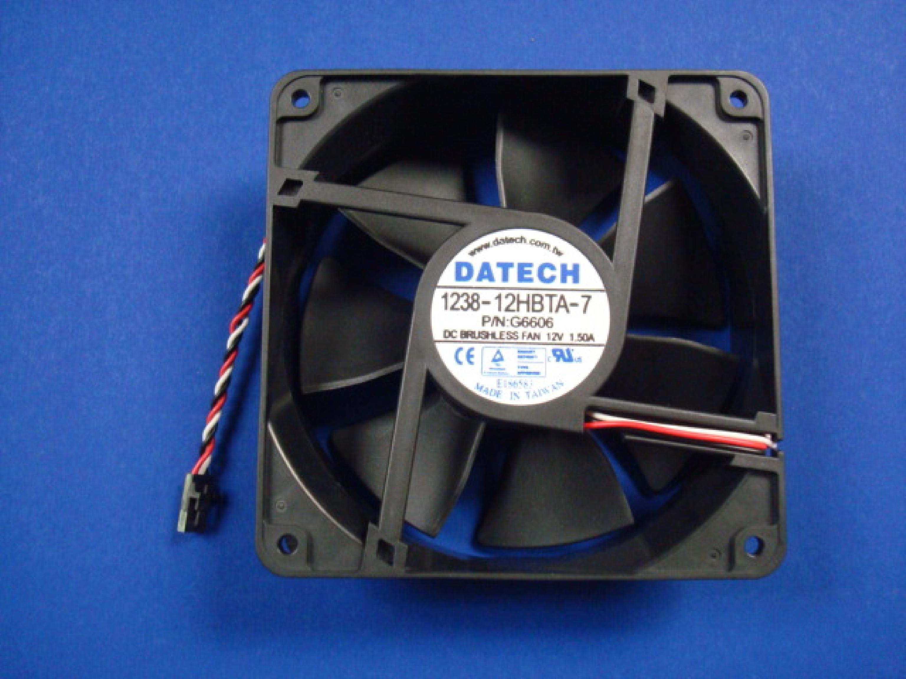 DATECH 1238-12HBTA-7 CLONE FAN 12V DC 1.5A 120MM BY 37MM, 4 3/4 BY 1 1/2 INCHES, 7 INCH 3 WIRE CABLE WITH CONNECTOR