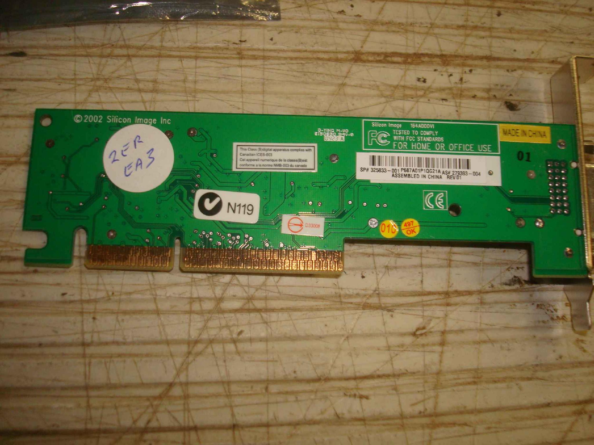 COMPAQ / HEWLETT PACKARD / HP 325833-001 AGP DIGITAL VISUAL INTERFACE