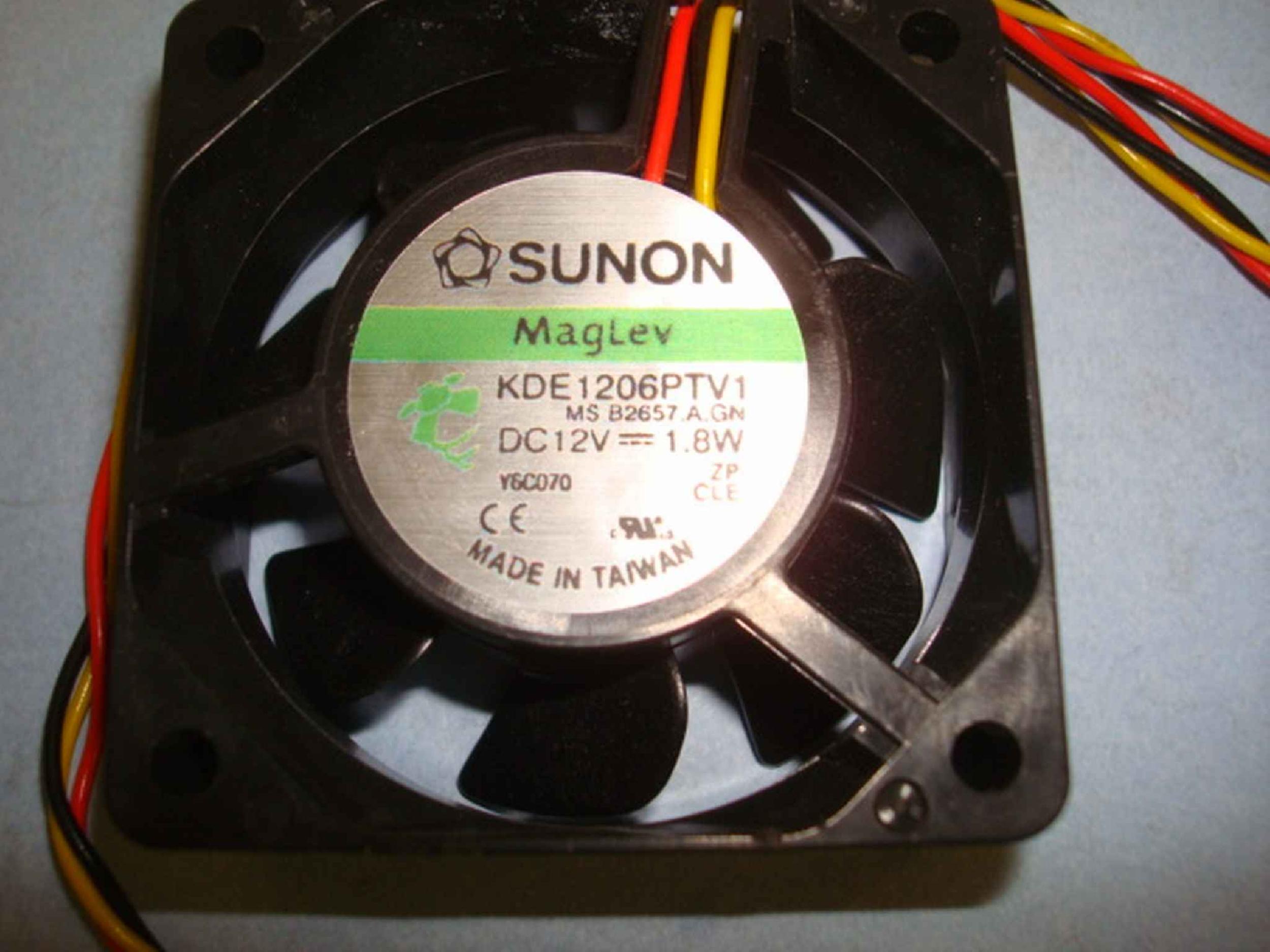 SUNON KDE1206PTV1-3WIRE CLONE FAN DC 12V 60MM BY 25MM , 18INCH 3 WIRE CABLE WITH CONNECTOR