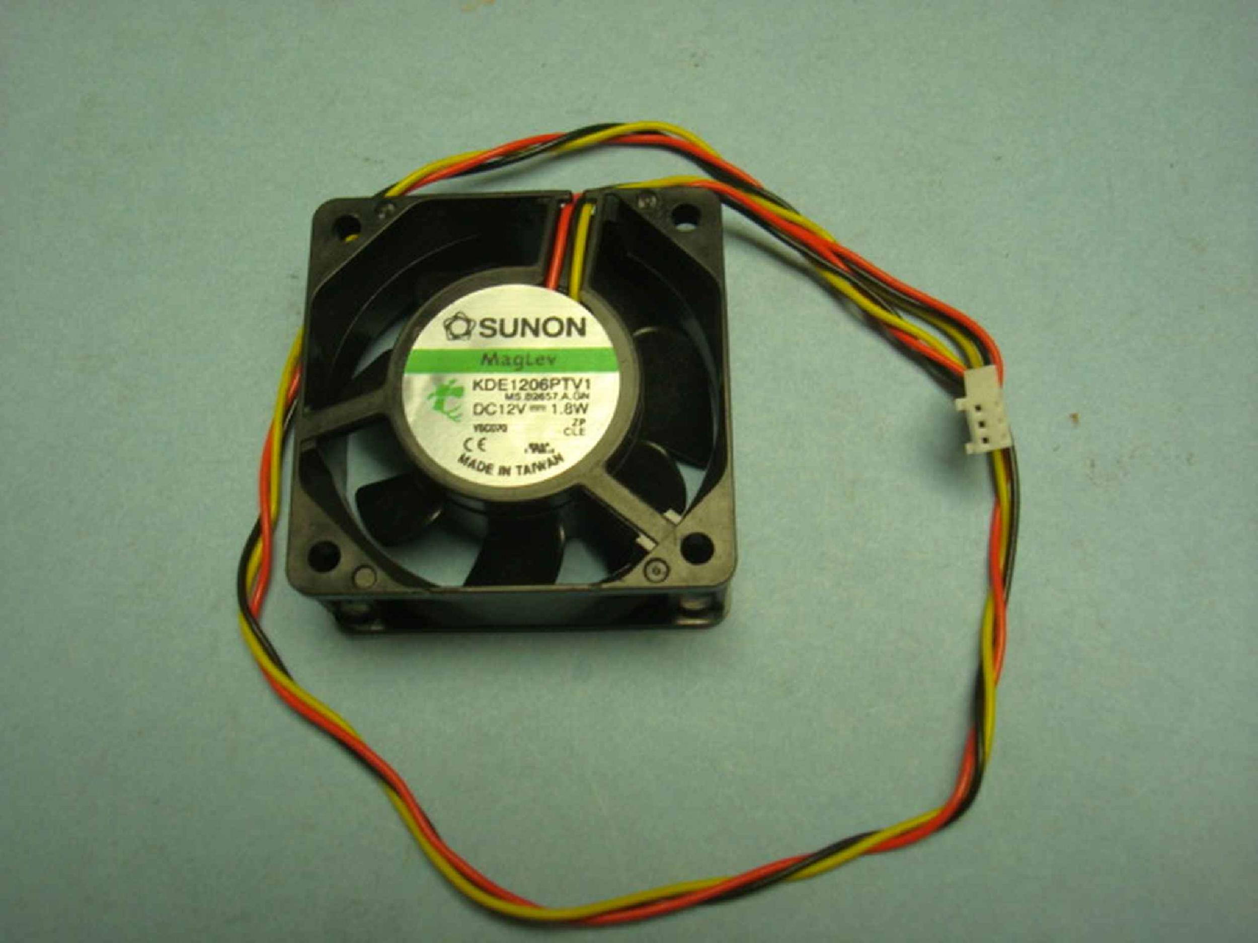 SUNON KDE1206PTV1-3WIRE CLONE FAN DC 12V 60MM BY 25MM , 18INCH 3 WIRE CABLE WITH CONNECTOR