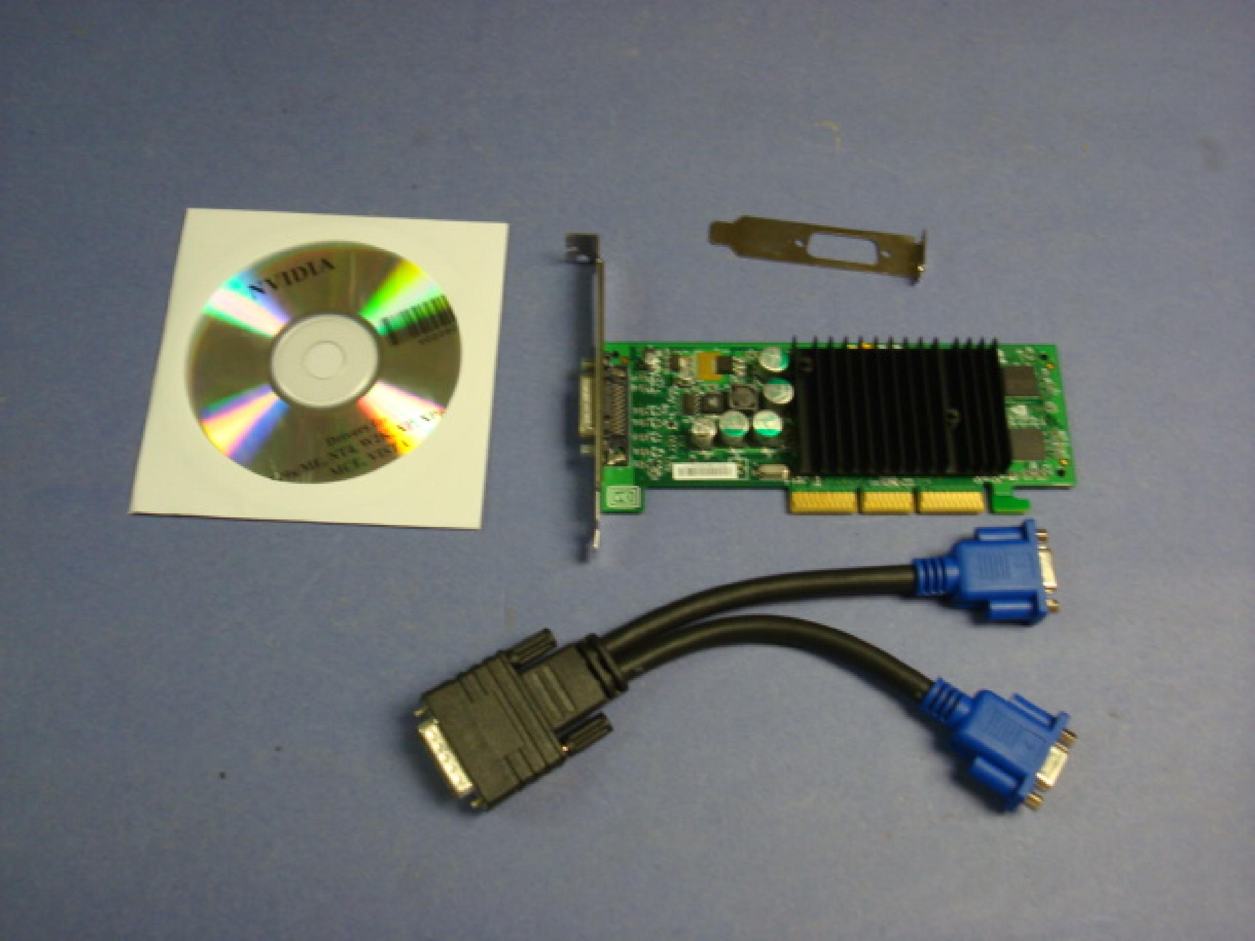 NVIDIA CFI7835-2355 AGP DUAL VGA CARD WITH DMS-60 PORT AND VGA CABLE