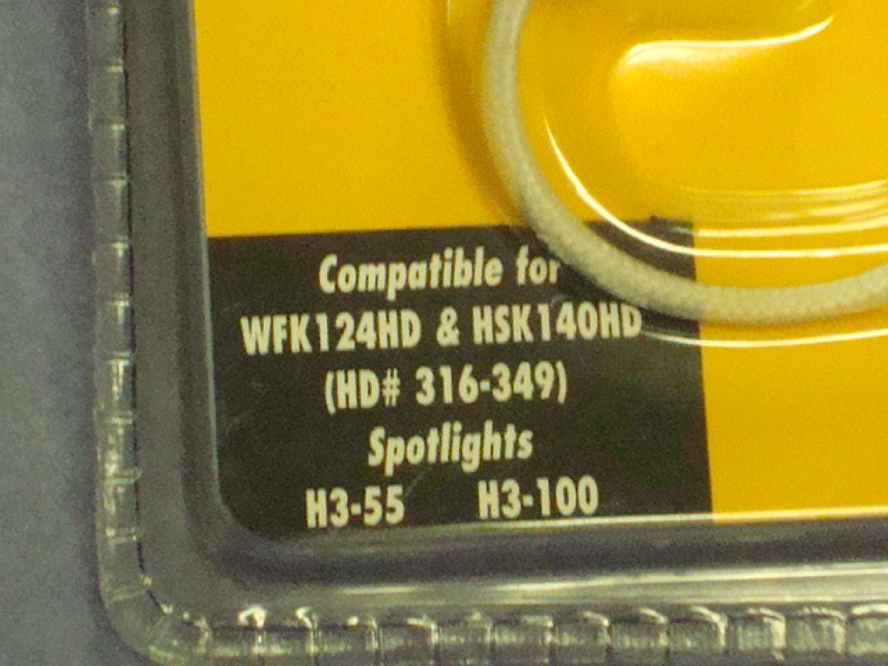 WORKFORCE WKF198HD 1000000 CANDLEPOWER QUARTZ HALOGEN BULB WFK124HD HSK140HD 316-349 H3-55 H3-100